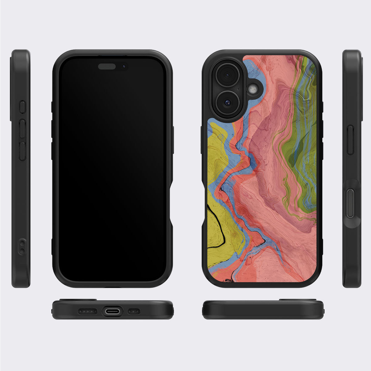 Coloured Rivers - iPhone 16 Plus Case, #case type_core (magsafe), #case type_core (non magsafe)