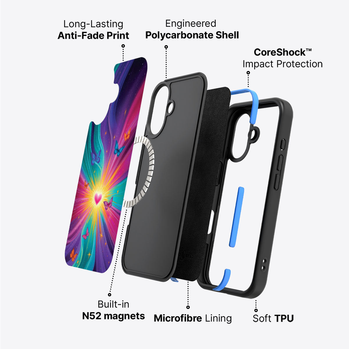iPhone 16 Plus Case with MagSafe – Cosmic Aura