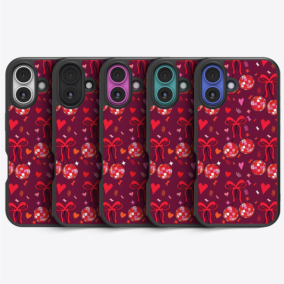 Disco Cherries - iPhone 16 Plus Case #case type_core (magsafe), #case type_core (non magsafe)