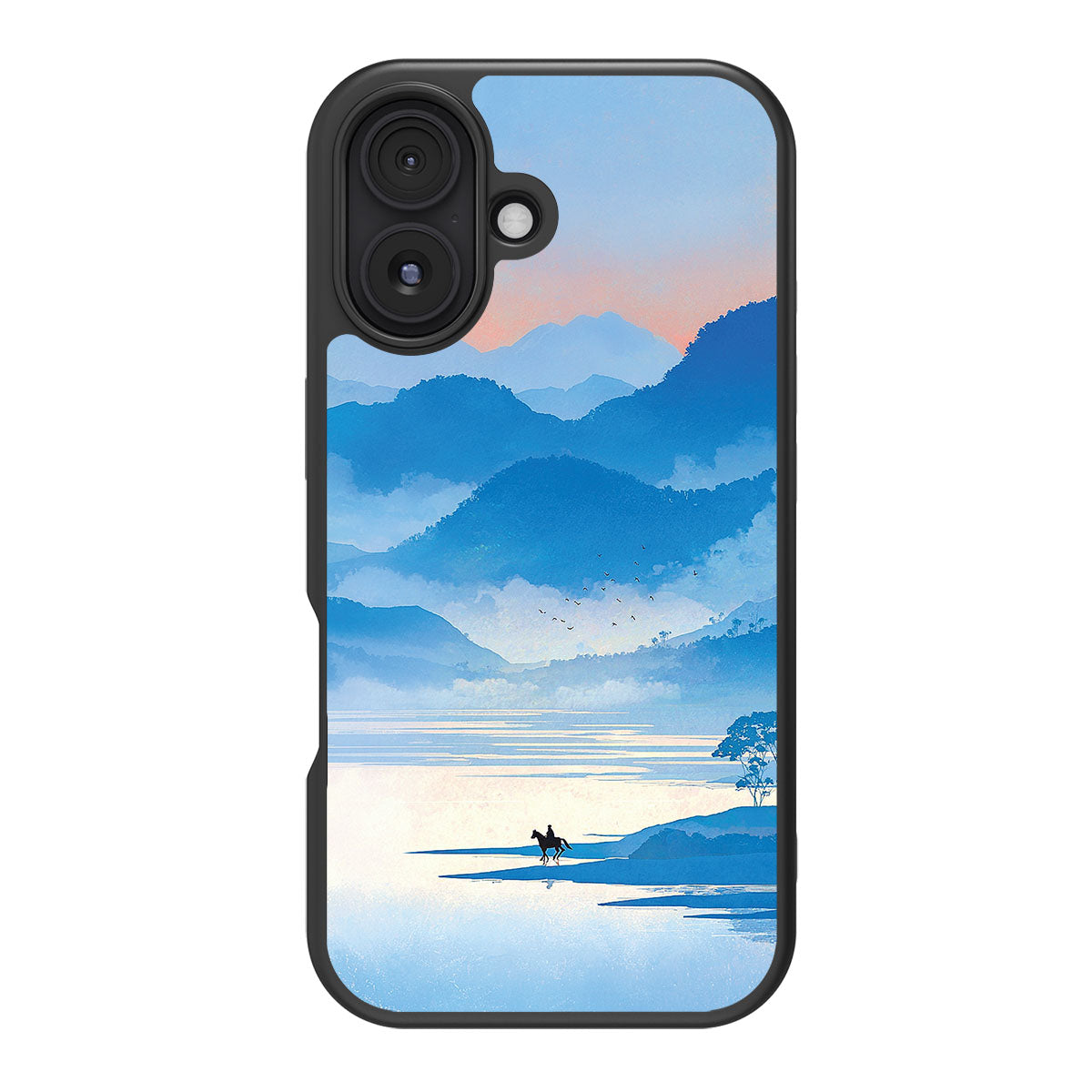 Globe Trotter design back view – iPhone 16 Plus case
