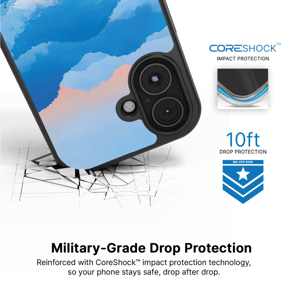 Globe Trotter iPhone 16 Plus case with drop protection