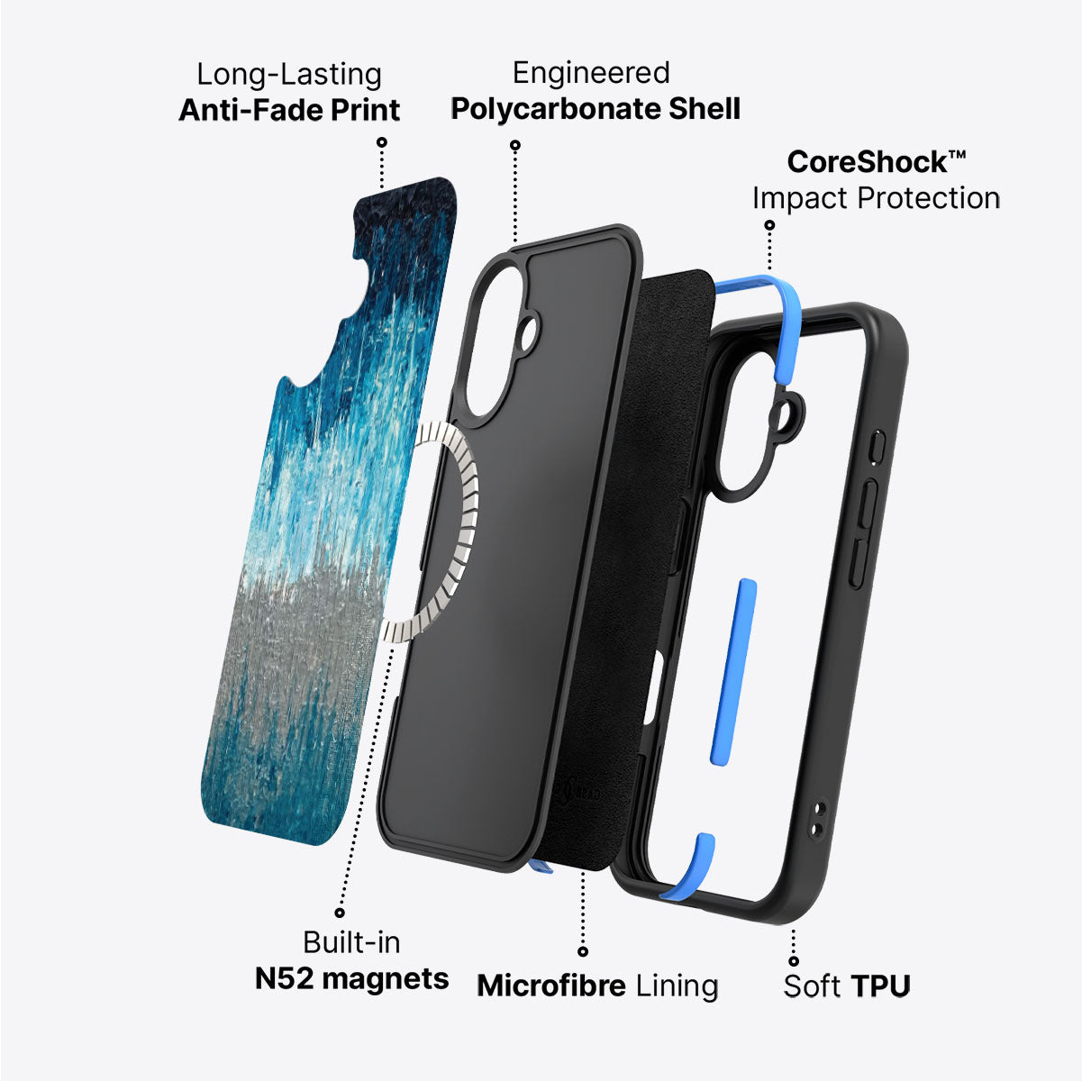Impasto Tides - iPhone 16 Plus Case #case type_core (magsafe)