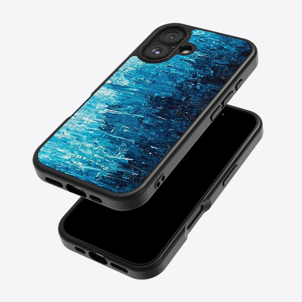 Indigo Impasto - iPhone 16 Plus Case #case type_core (magsafe), #case type_core (non magsafe)