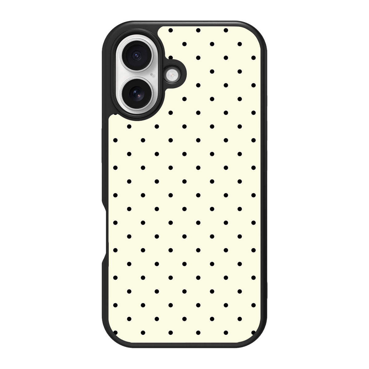Ivory Sprinkle design back view – iPhone 16 Plus case