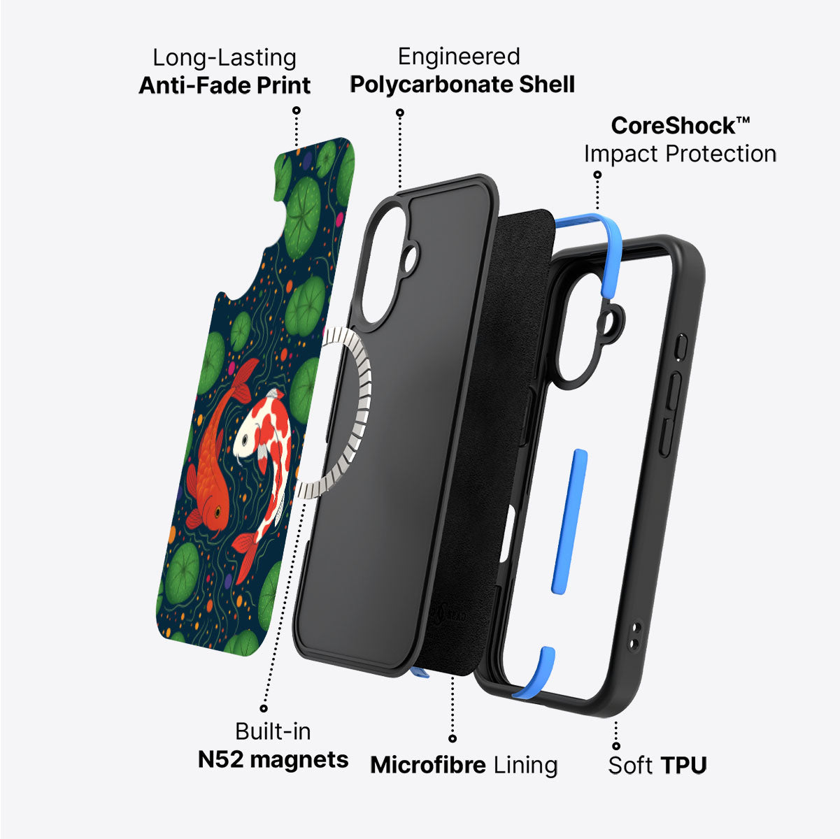 Koi Fish - iPhone 16 Plus Case, #case type_core (magsafe)