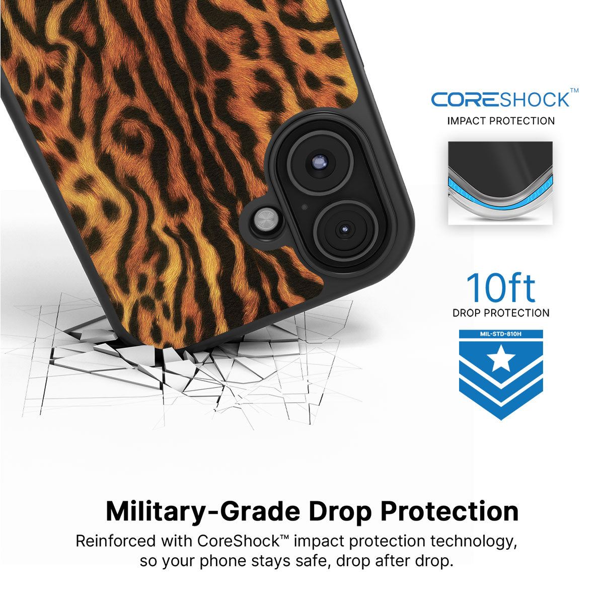 Leopard Trail - iPhone 16 Plus Case #case type_core (magsafe), #case type_core (non magsafe)