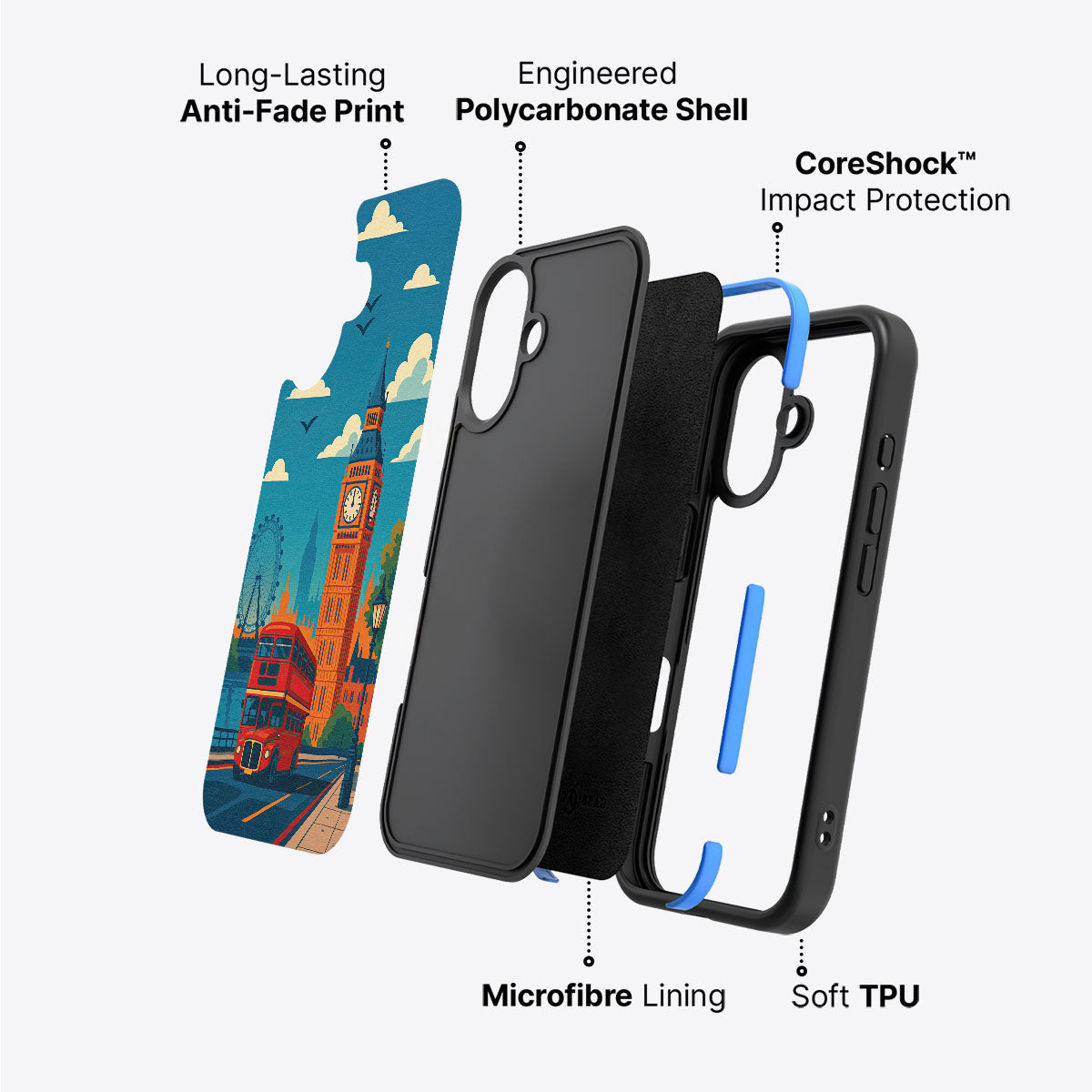 London - iPhone 16 Plus Case #case type_core (non magsafe)