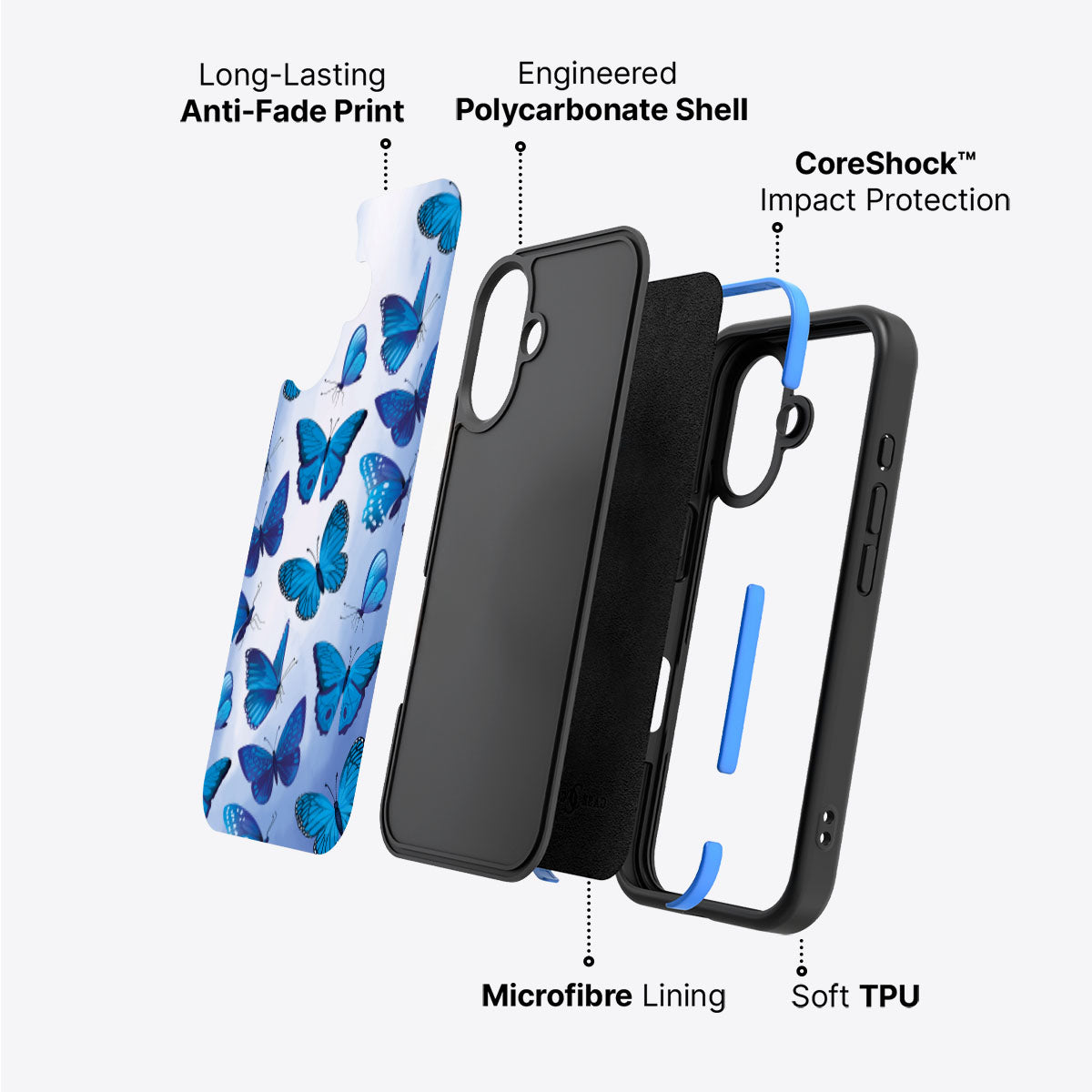 Magic Butterflies - iPhone 16 Plus Case #case type_core (non magsafe)