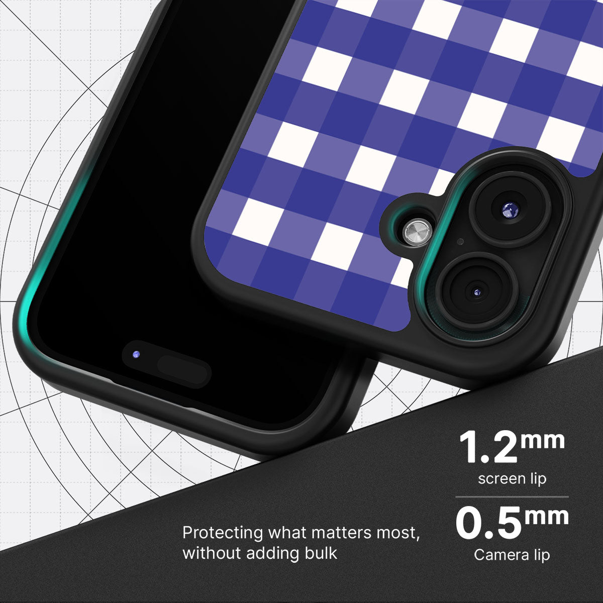 Nautical Grid - iPhone 16 Plus Case