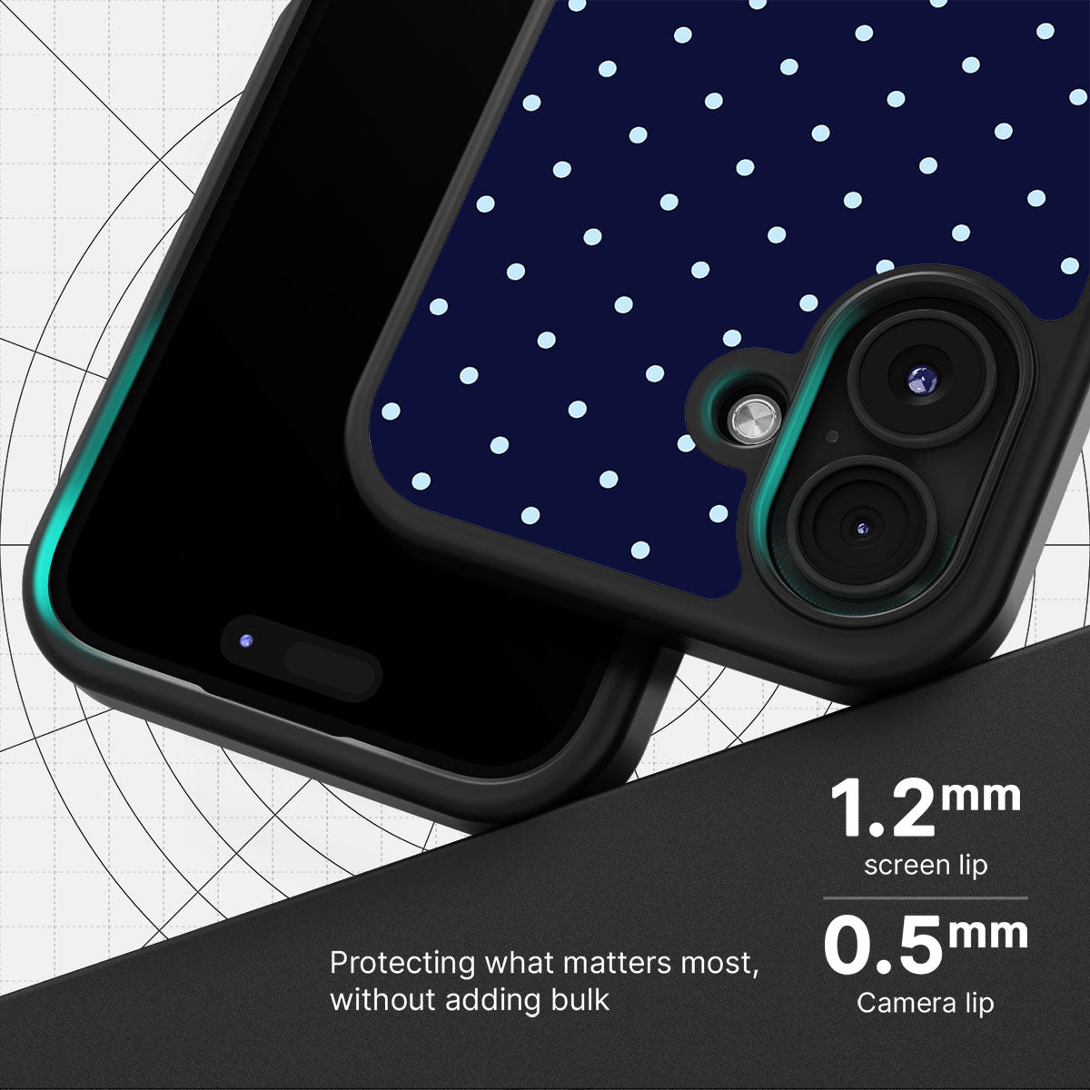 Navy Whisper - iPhone 16 Plus Case #case type_core (magsafe), #case type_core (non magsafe)