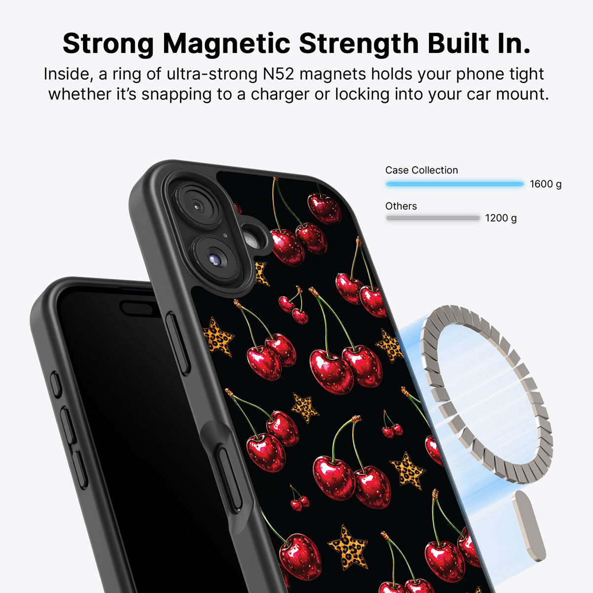 iPhone 16 Plus MagSafe case – Rebel Cherry design