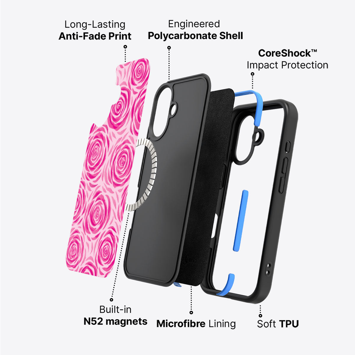 Rosy Reverie - iPhone 16 Plus Case #case type_core (magsafe)