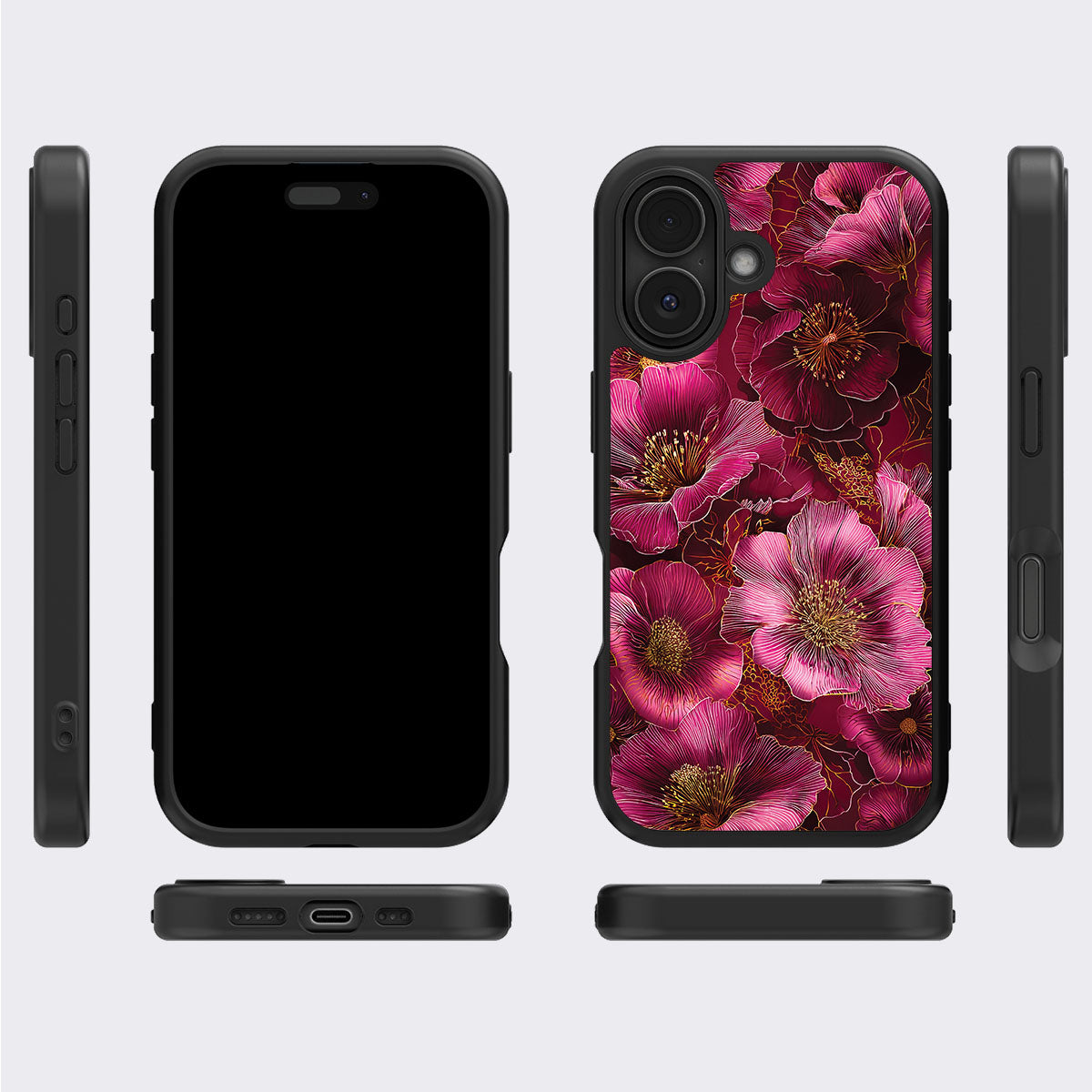 Ruby Flora - iPhone 16 Plus Case #case type_core (magsafe), #case type_core (non magsafe)
