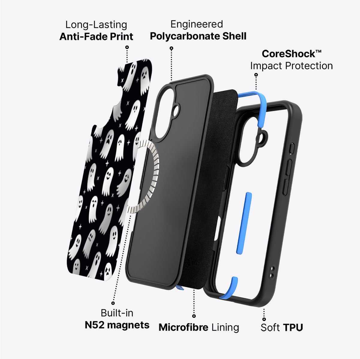 Spooky Spirits - iPhone 16 Plus Case #case type_core (magsafe)