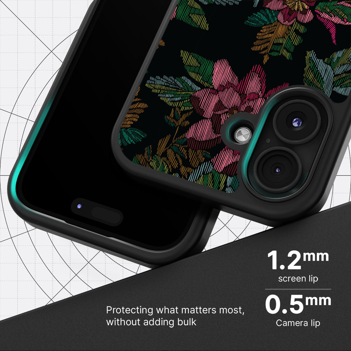 Woven Blooms - iPhone 16 Plus Case #case type_core (magsafe), #case type_core (non magsafe)