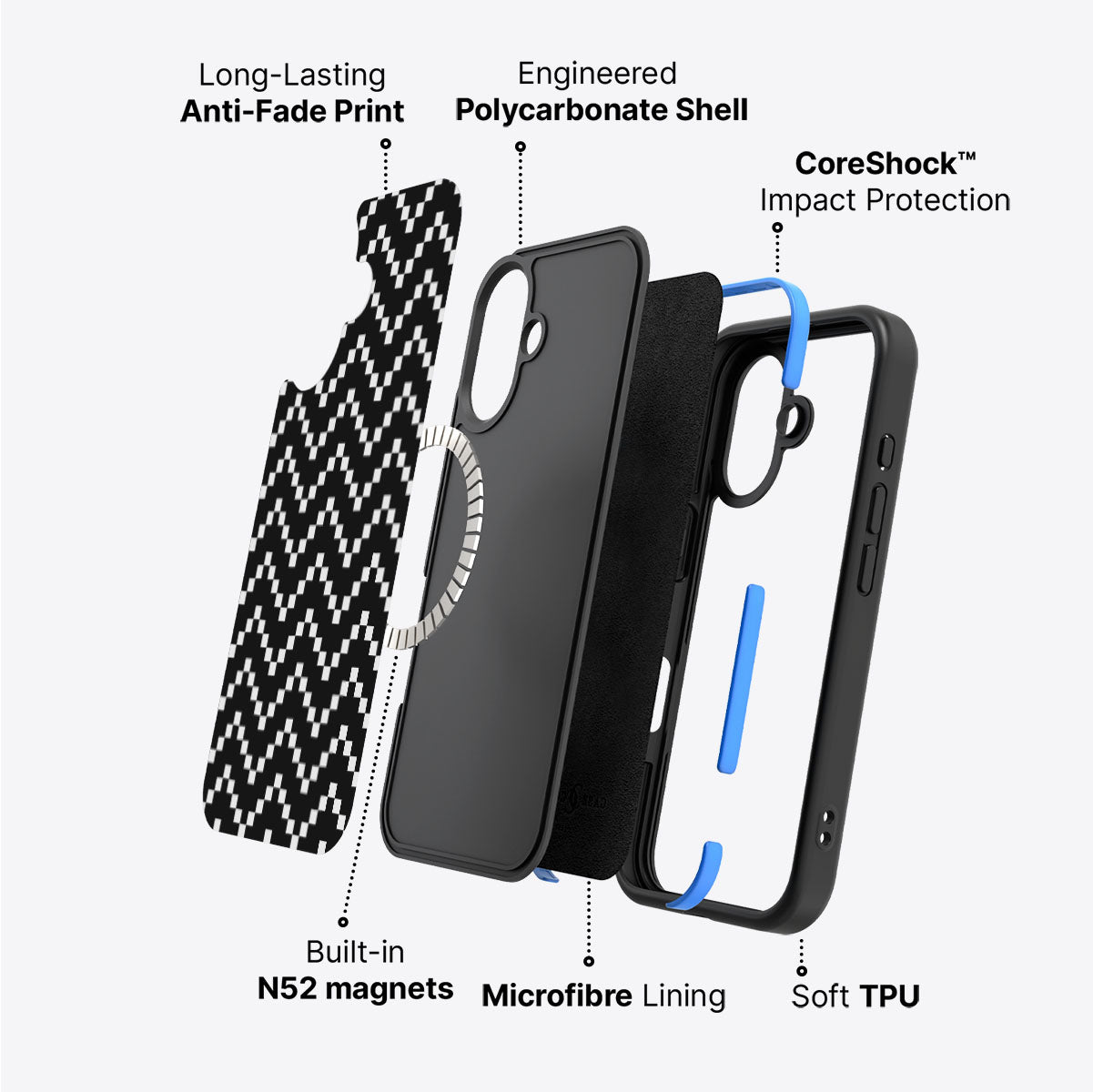 Zebra Downloading - iPhone 16 Plus Case #case type_core (magsafe)