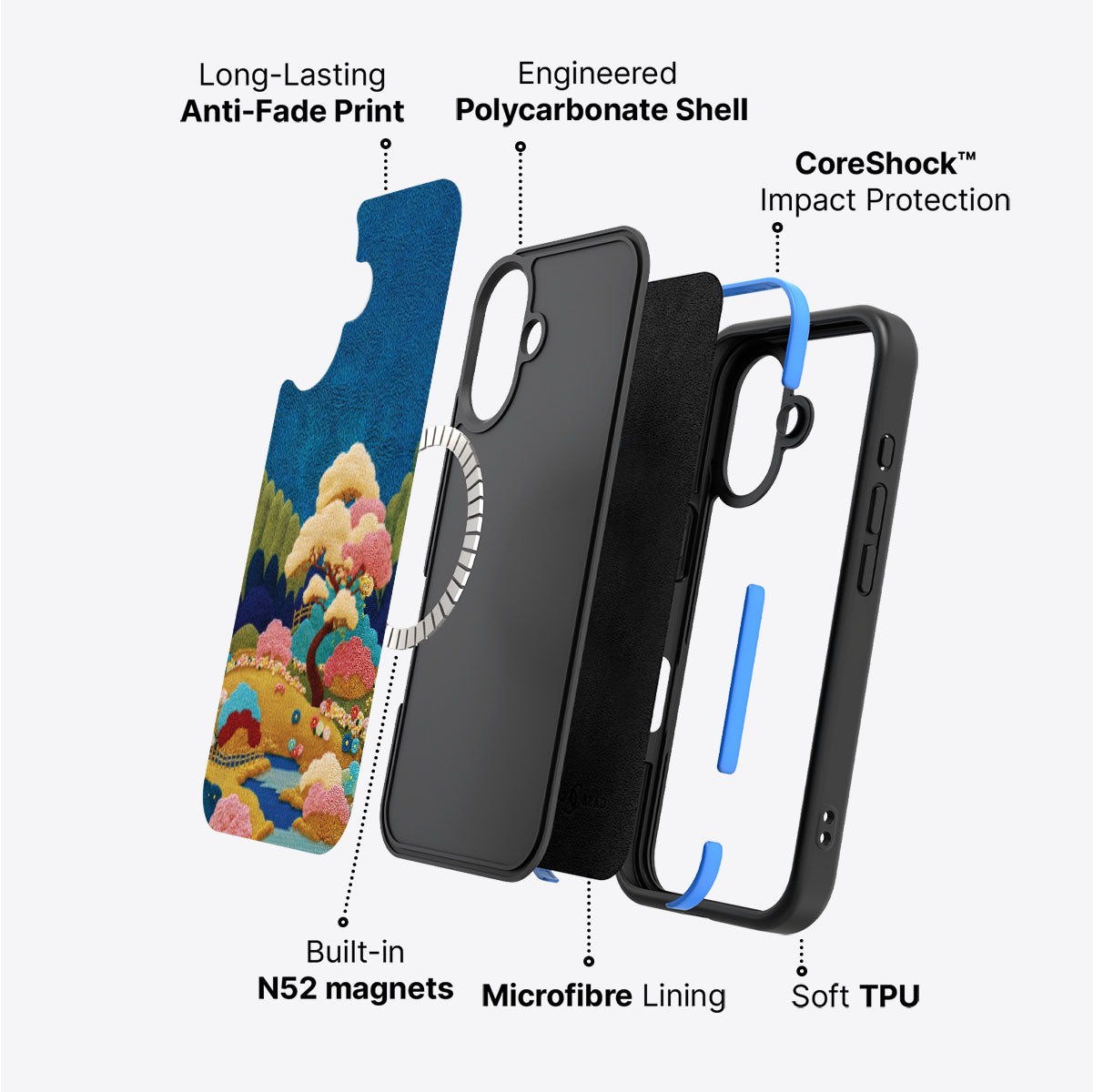 iPhone 16 Plus Case with MagSafe – Zen Garden