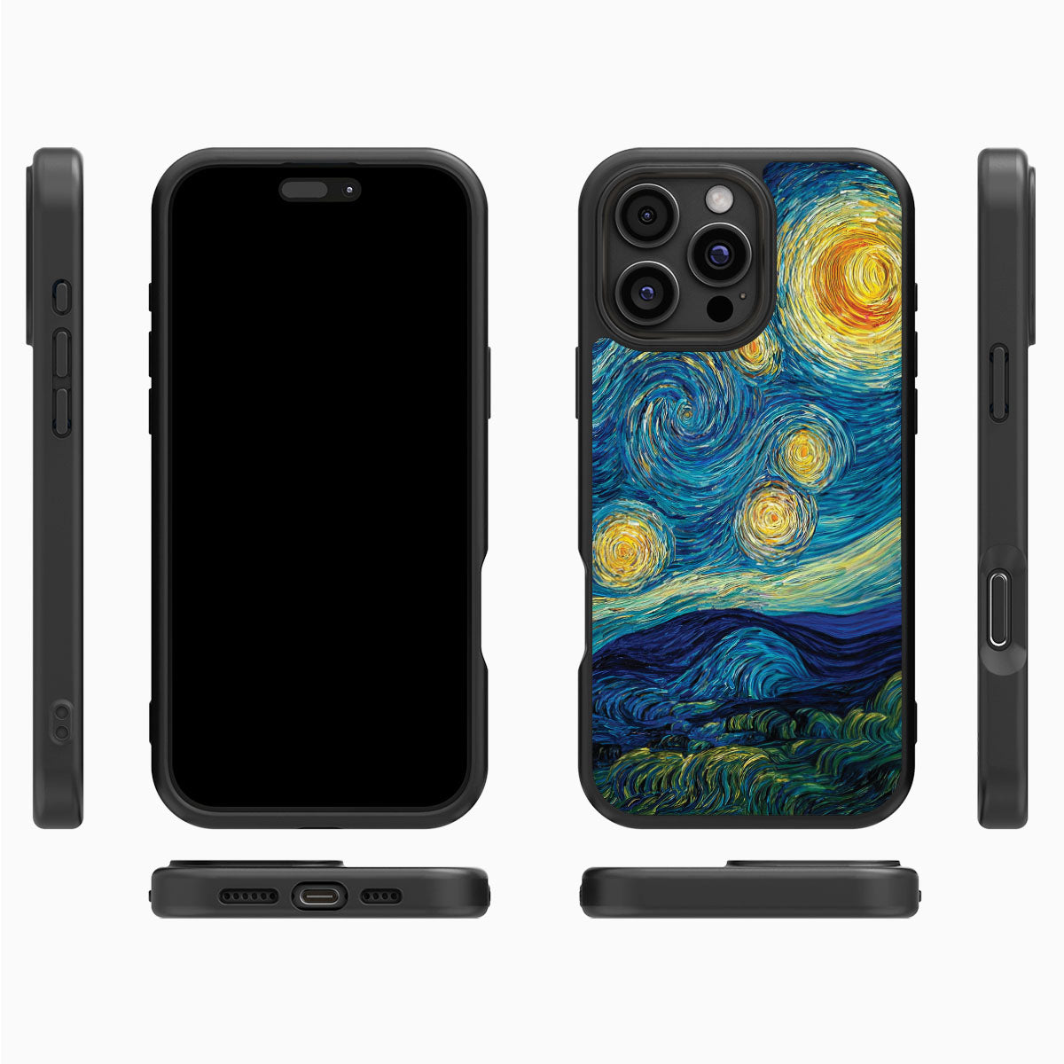Astral Waves iPhone 16 Pro case cover – multi-angle view