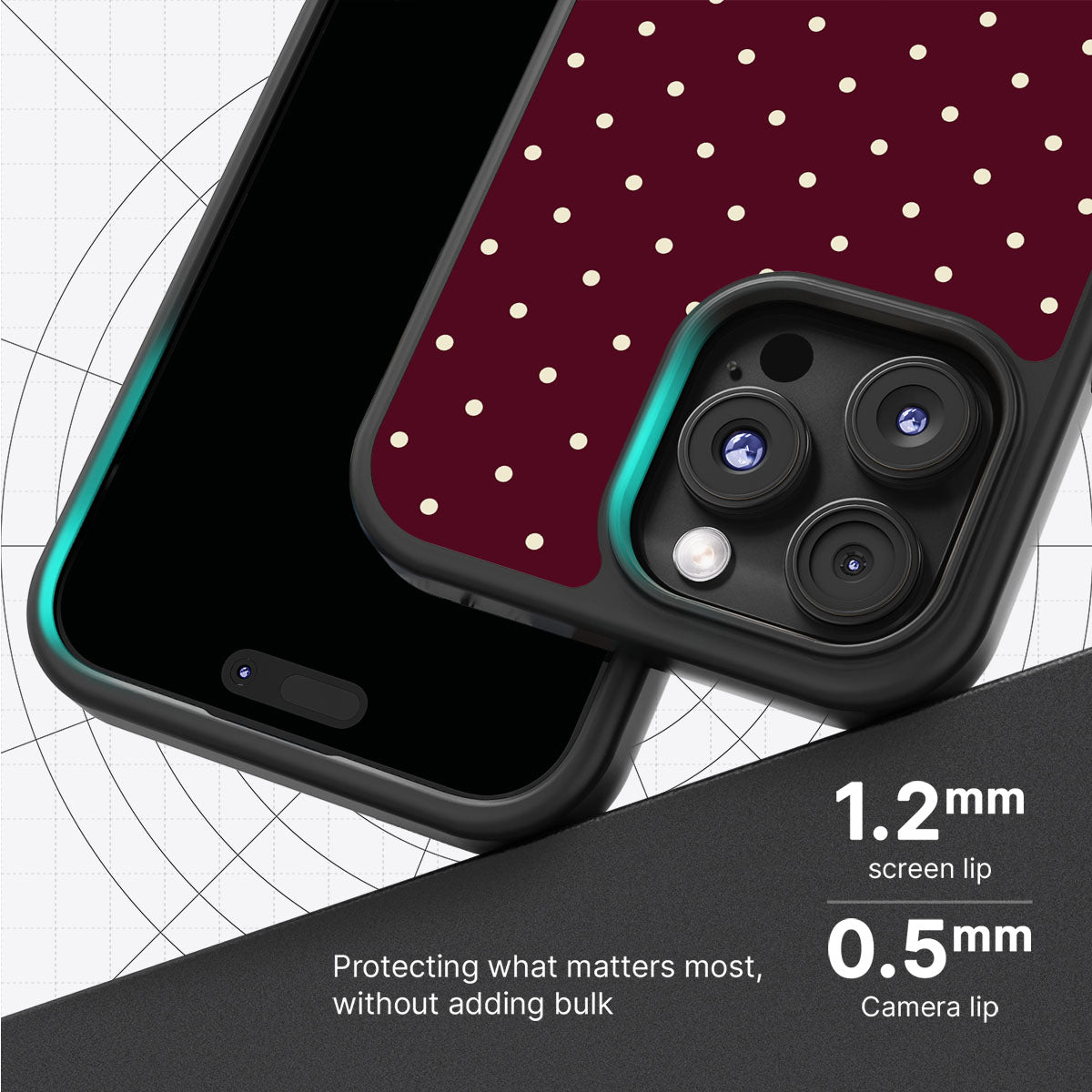 Burgundy Bloom - iPhone 16 Pro Case #case type_core (magsafe), #case type_core (non magsafe)