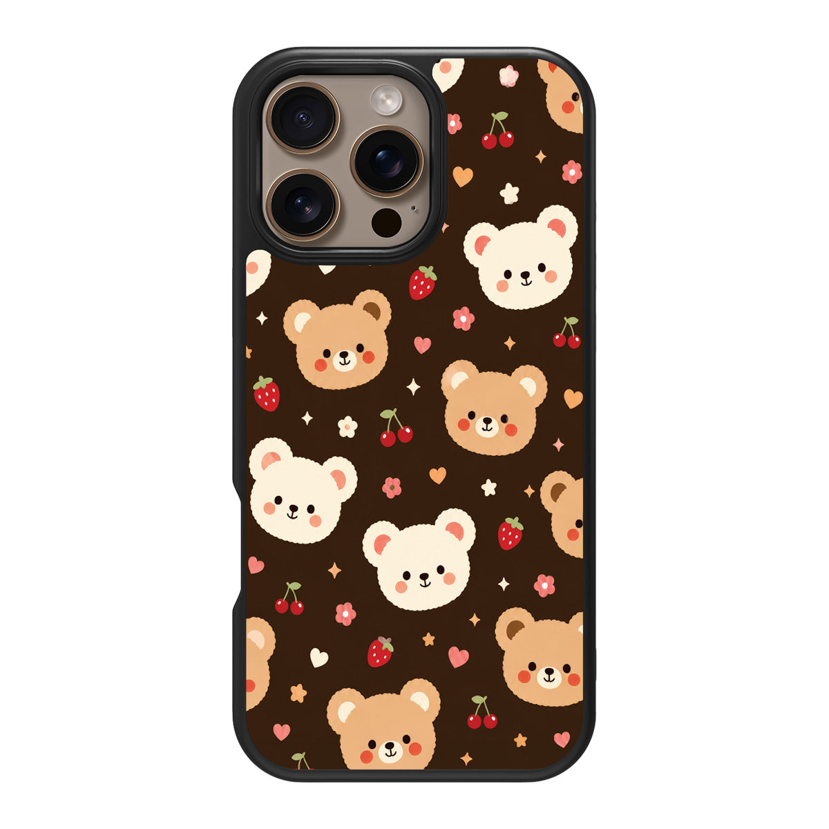 Cocoa Cuddles design back view – iPhone 16 Pro case