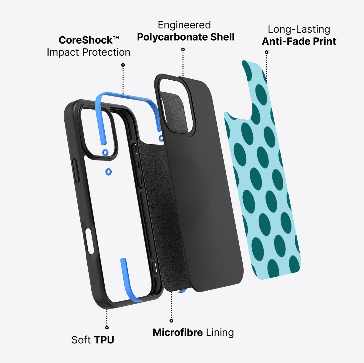 Coral Bed - iPhone 16 Pro Case #case type_core (non magsafe)