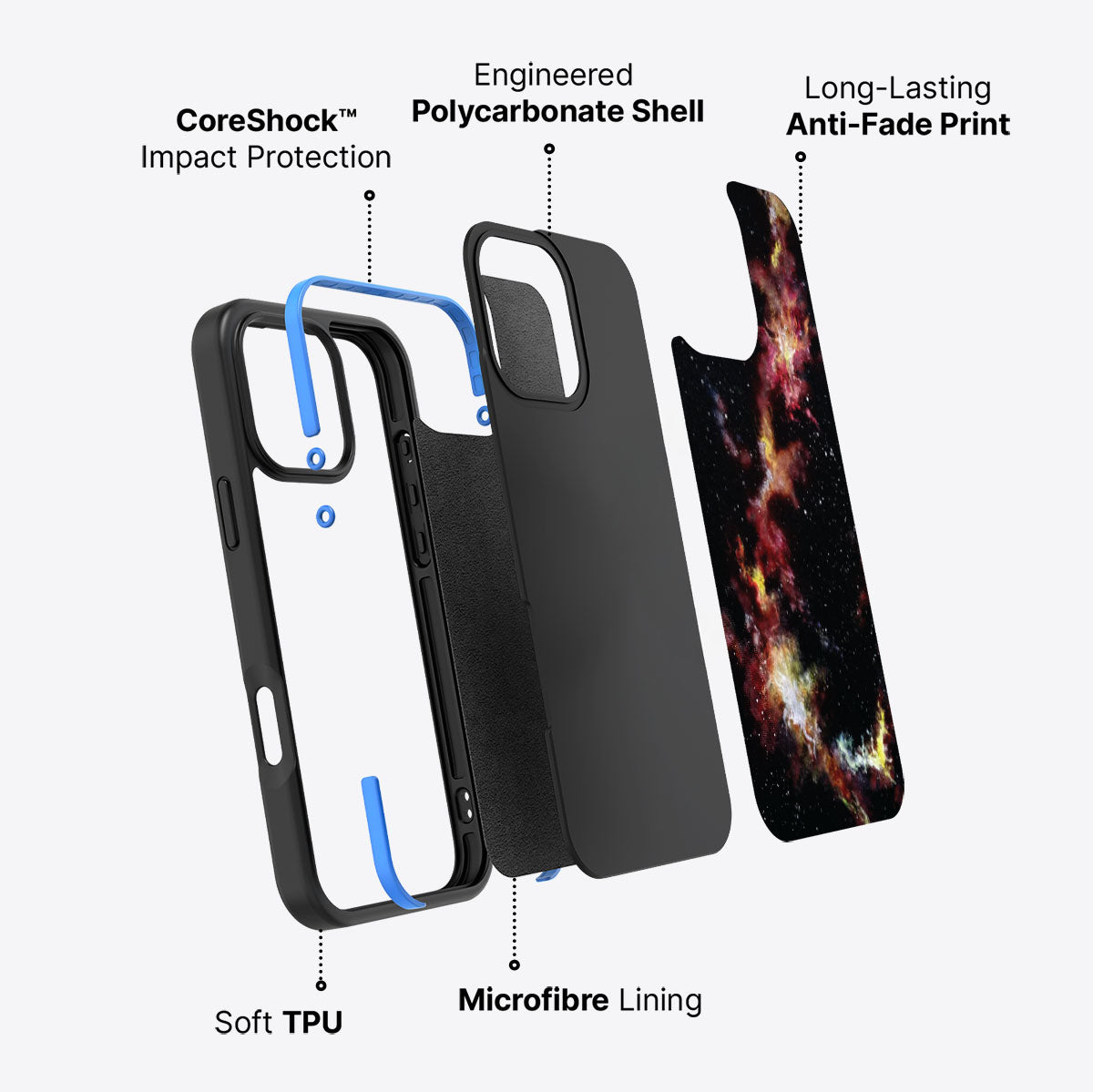 Cosmic Flare - iPhone 16 Pro Case #case type_core (non magsafe)