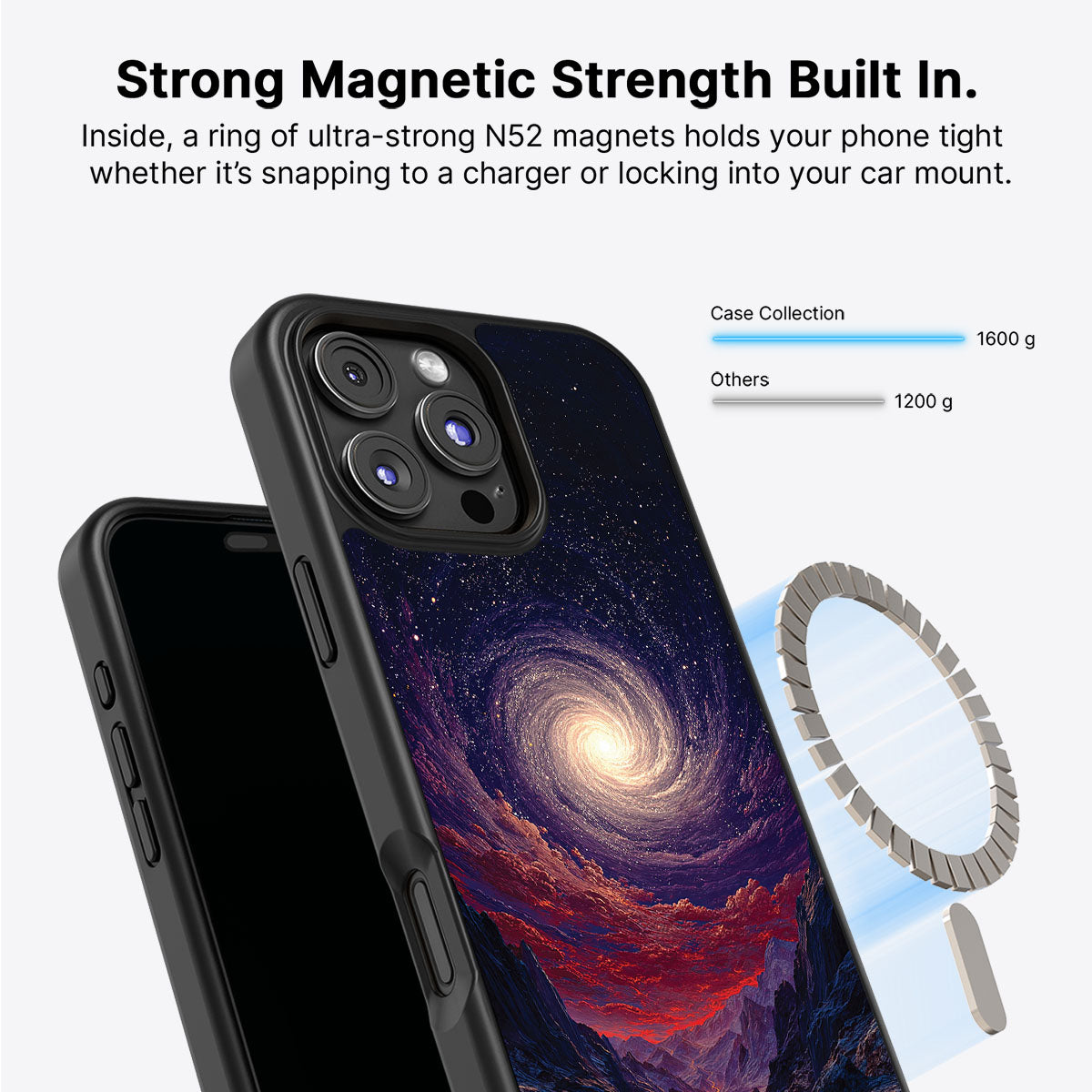 iPhone 16 Pro MagSafe case – Cosmic Vortex design
