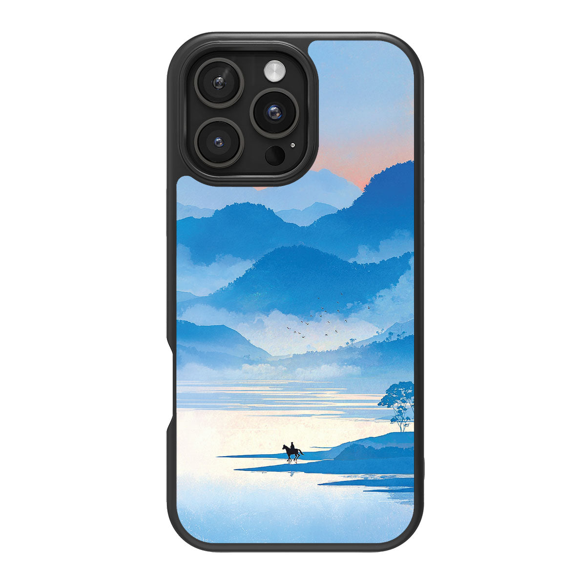 Globe Trotter design back view – iPhone 16 Pro case