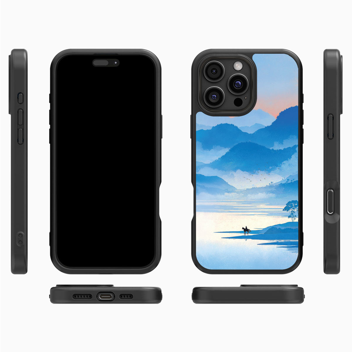 Globe Trotter iPhone 16 Pro case cover – multi-angle view