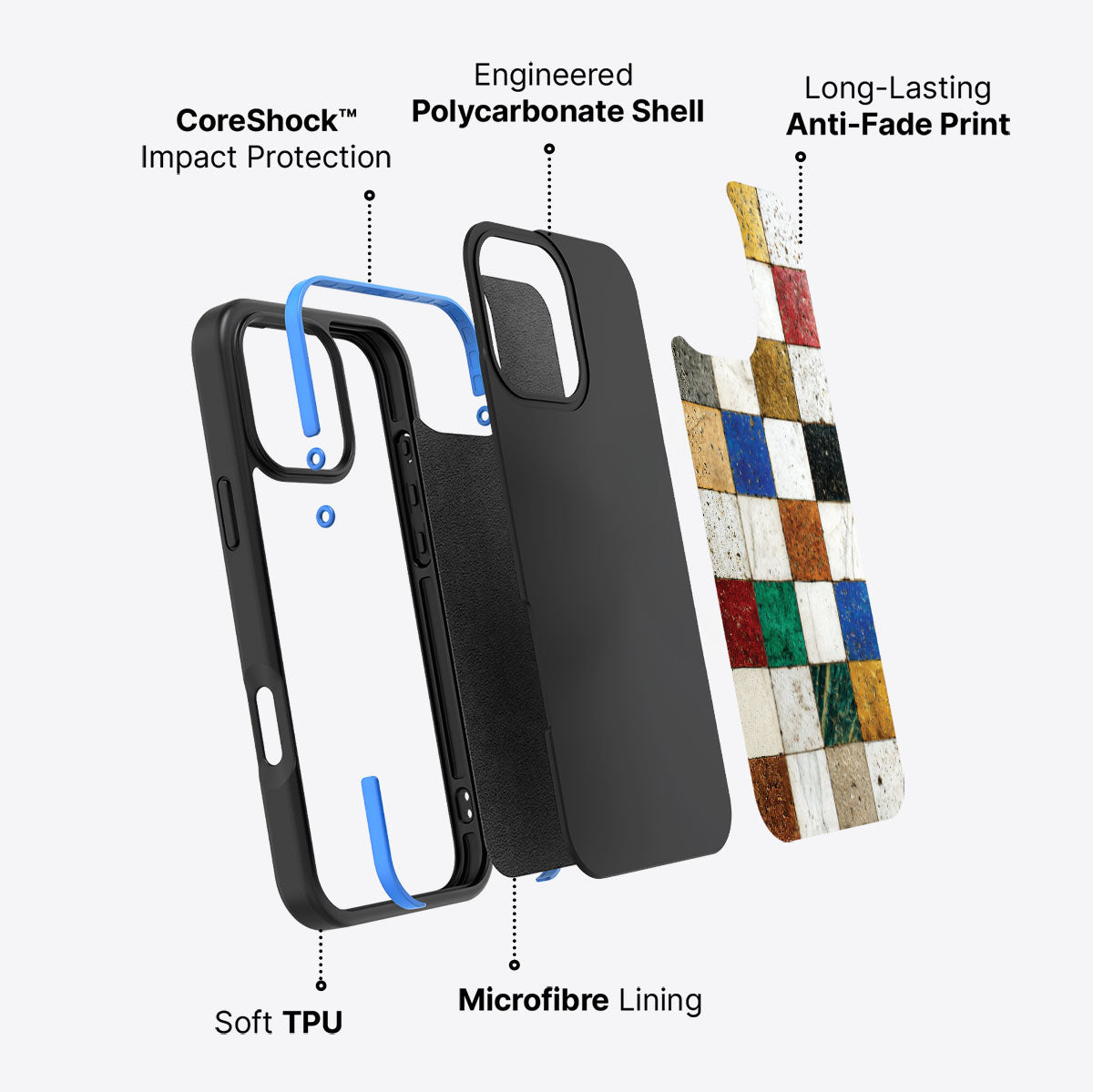 Heritage Mosaic - iPhone 16 Pro Case #case type_core (non magsafe)