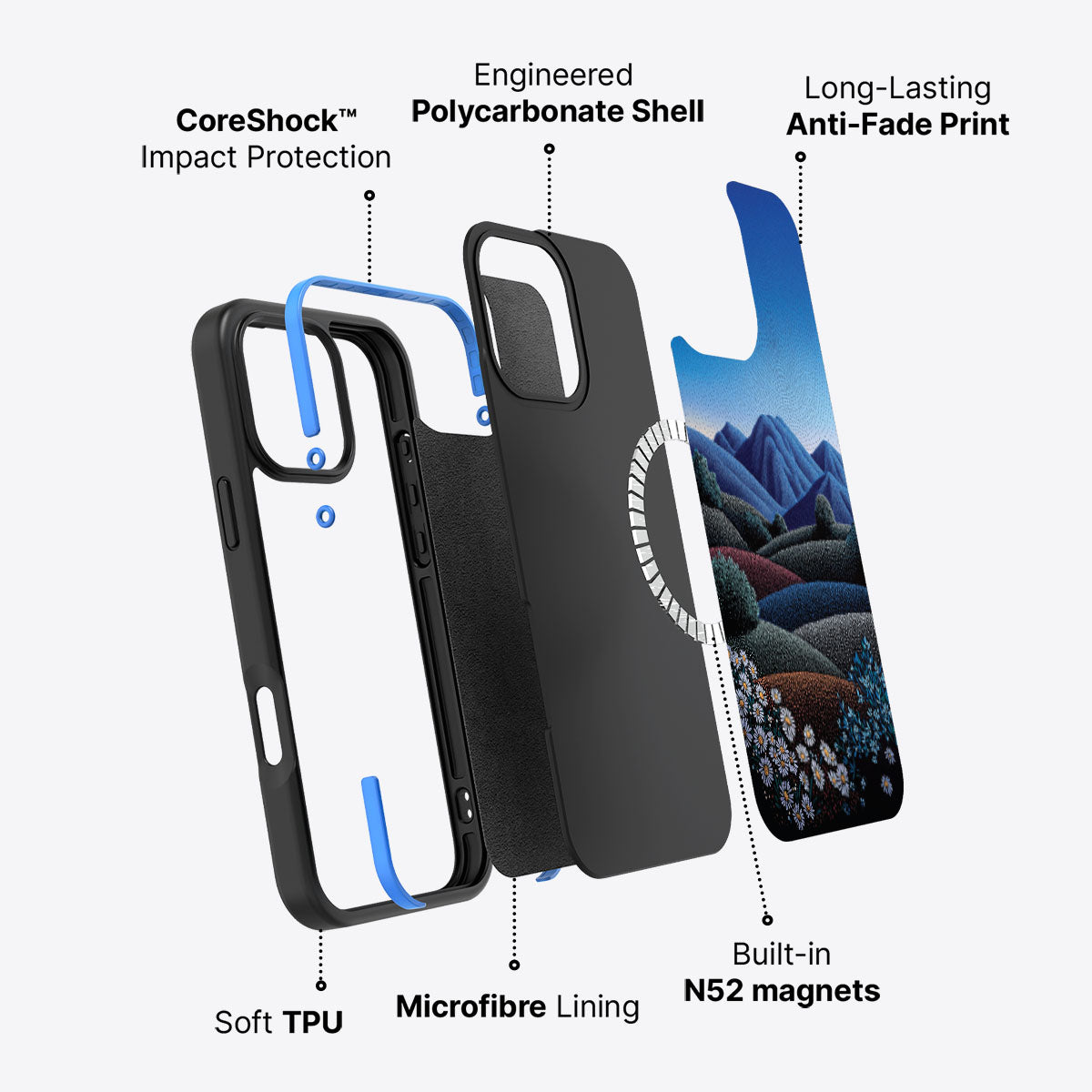 iPhone 16 Pro Case with MagSafe – Indigo Hills