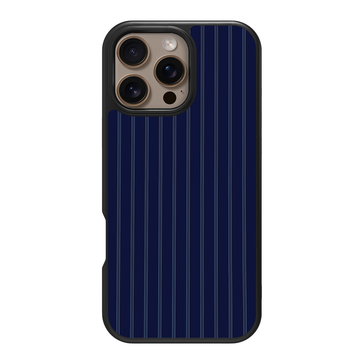 Ink Pinstripe design back view – iPhone 16 Pro case