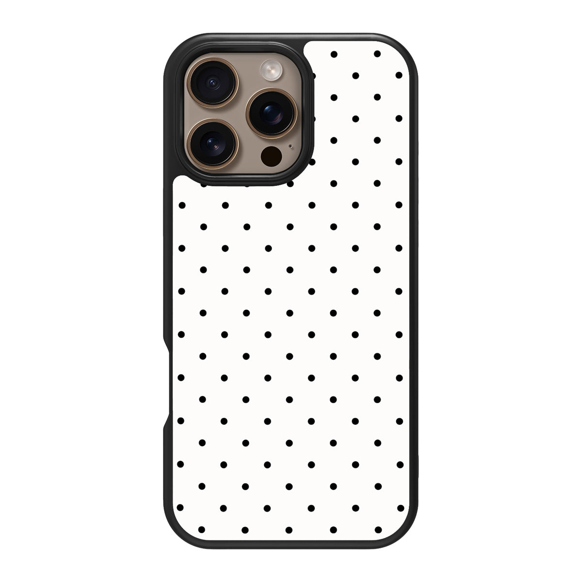 Ivory Sprinkle design back view – iPhone 16 Pro case