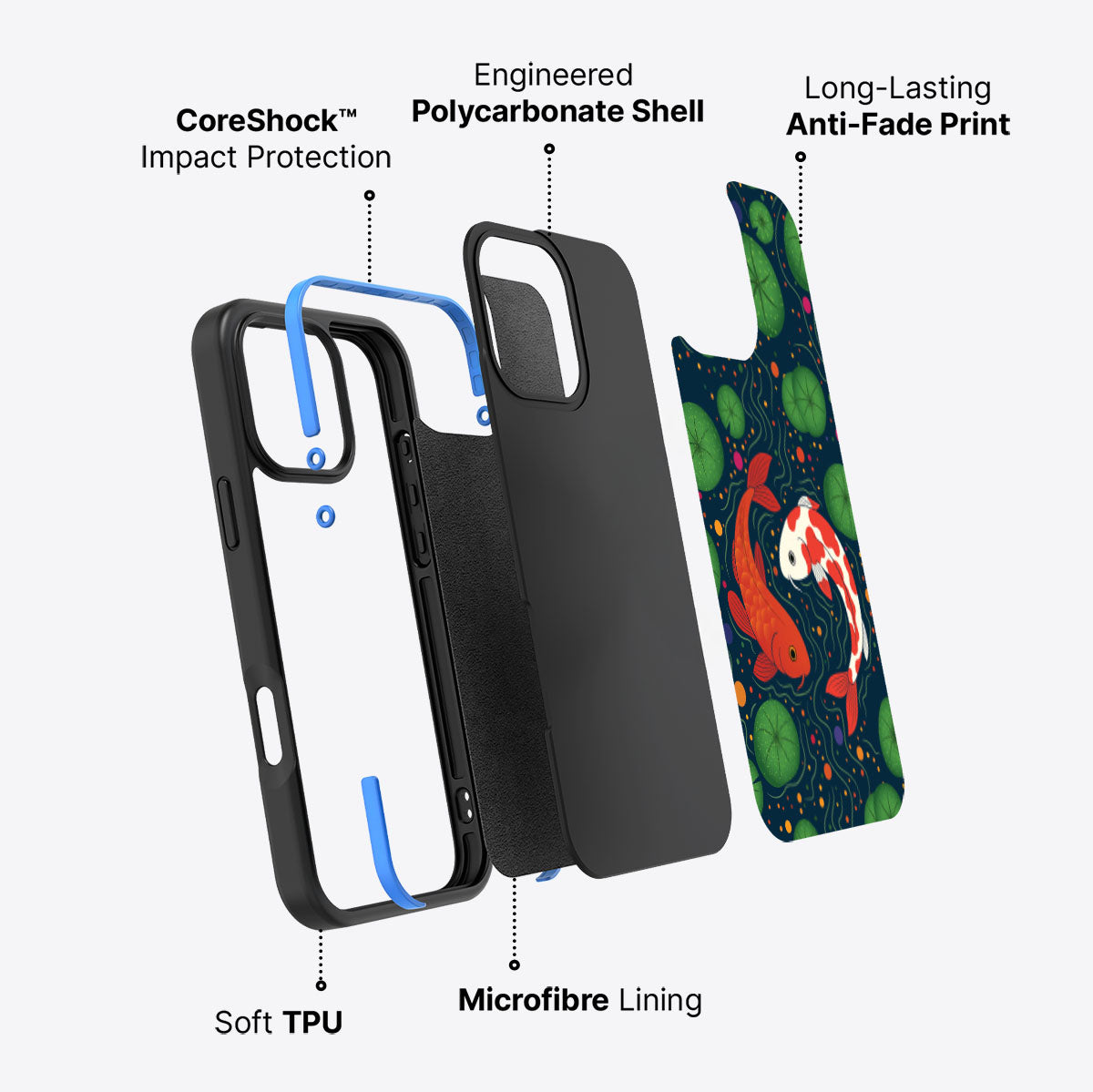 Koi Fish - iPhone 16 Pro Case, #case type_core (non magsafe)