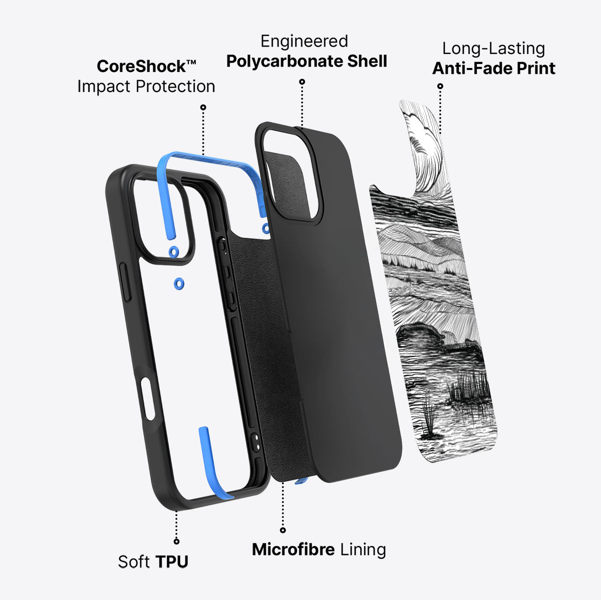 Linear Landscape - iPhone 16 Pro Case #case type_core (non magsafe)