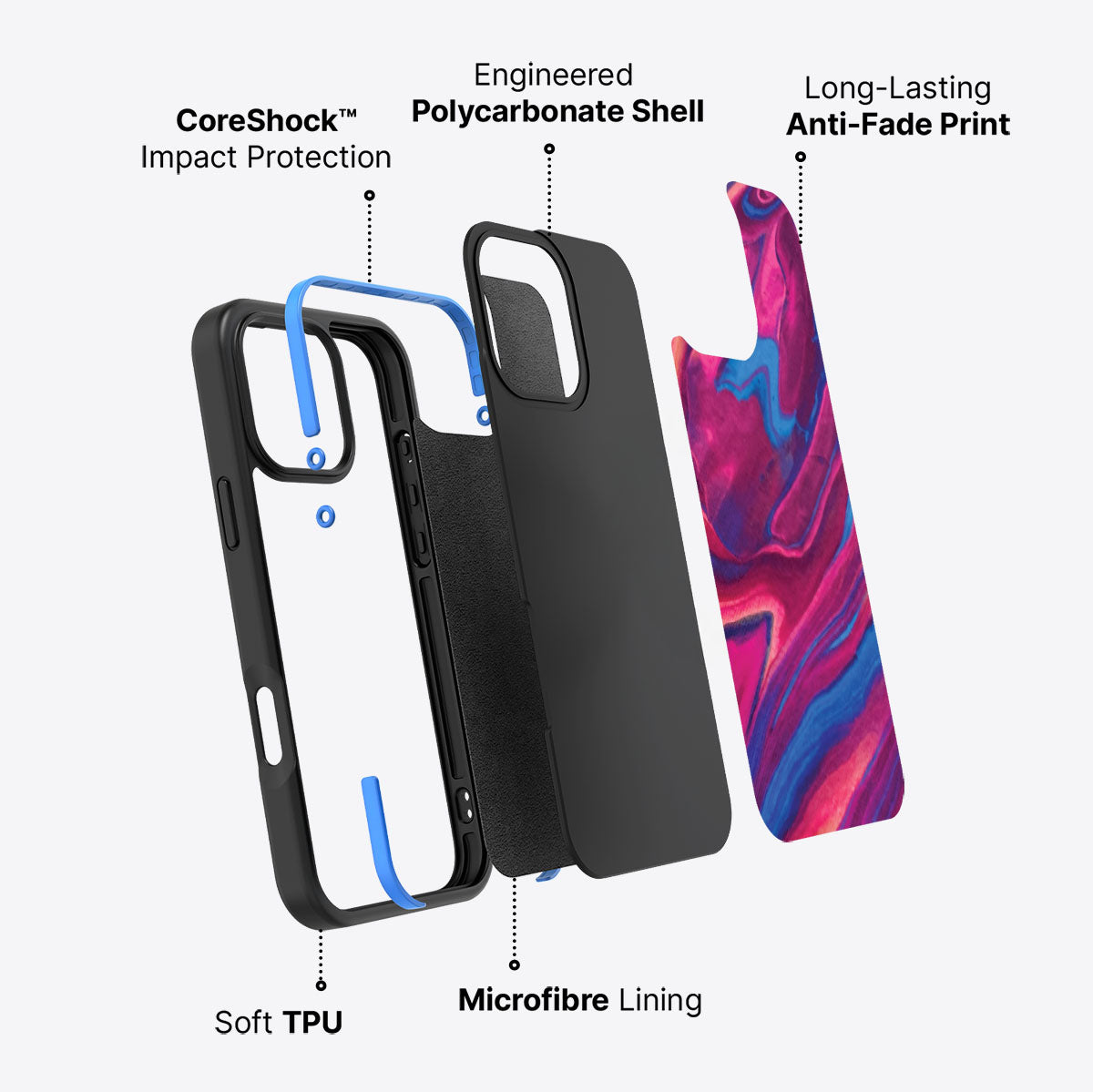 Luminous Lava - iPhone 16 Pro Case, #case type_core (non magsafe)