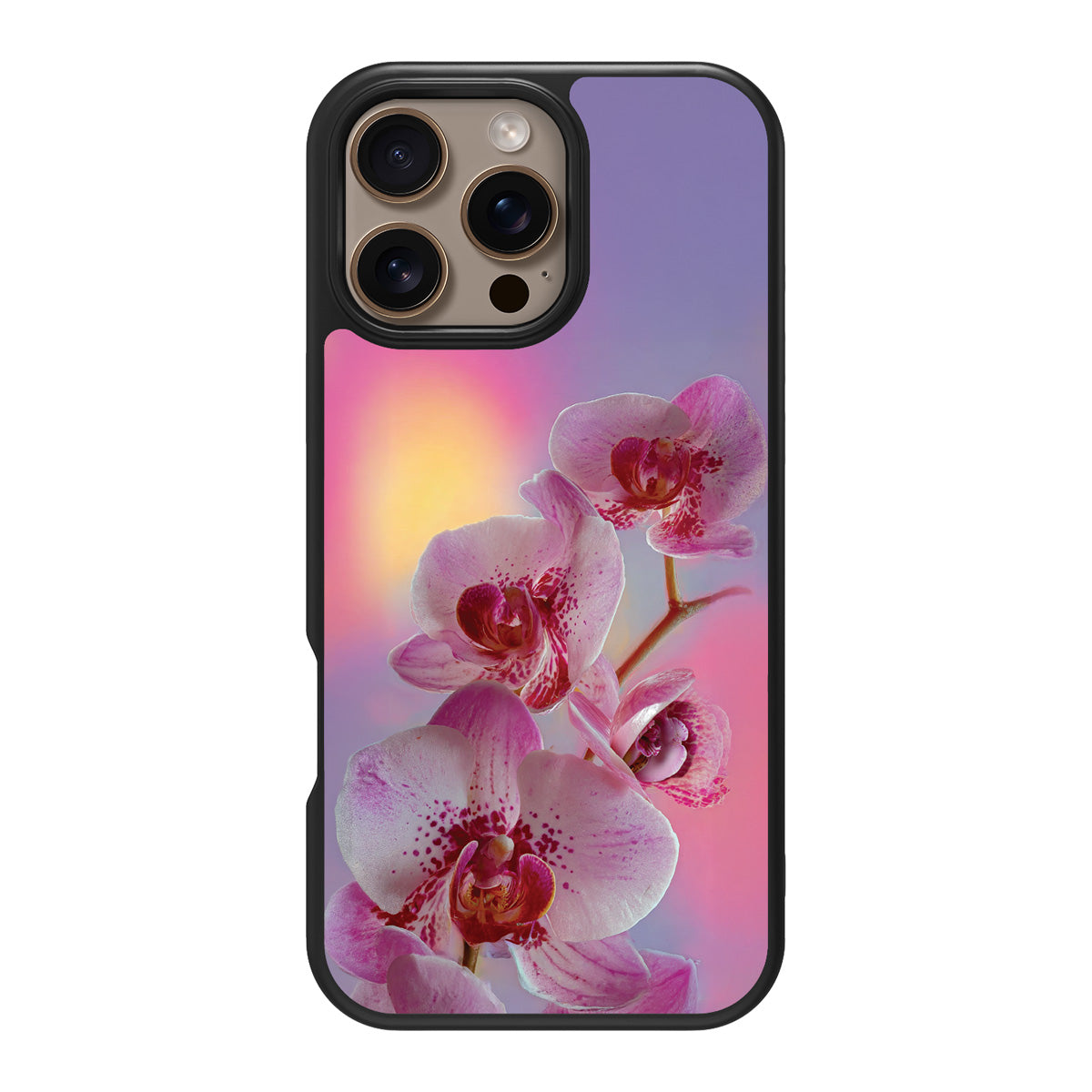Orchid Dream design back view – iPhone 16 Pro case