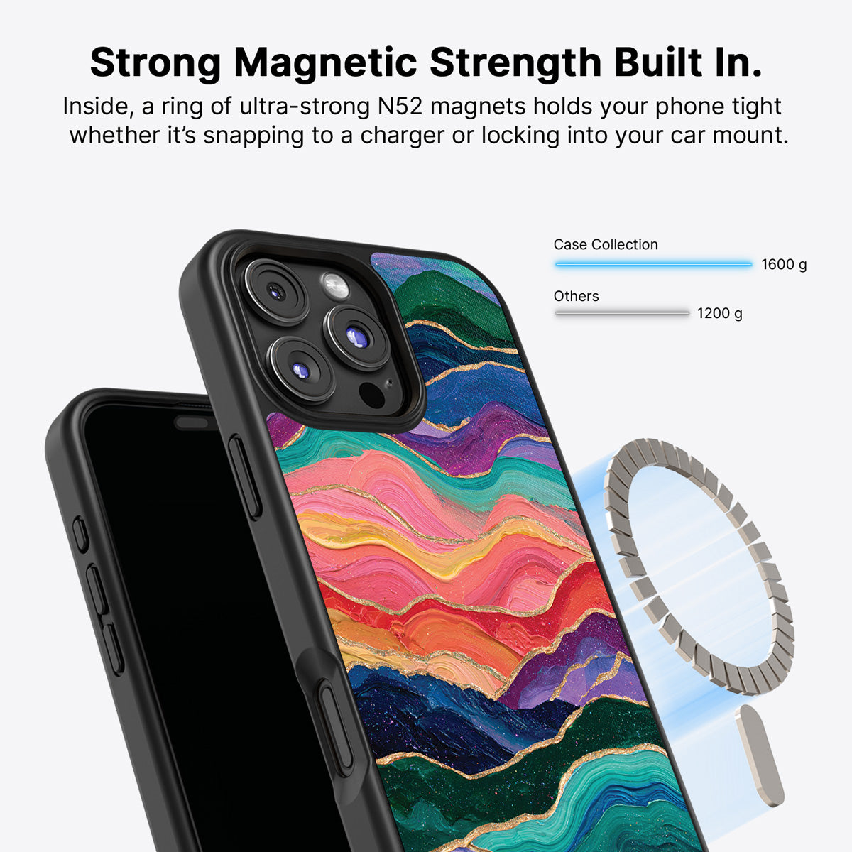 iPhone 16 Pro MagSafe case – Painted Peaks design