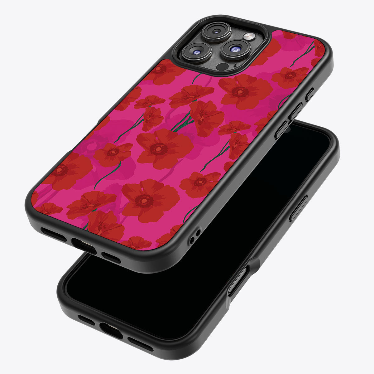 Pink Poppies - iPhone 16 Pro Case #case type_core (magsafe), #case type_core (non magsafe)