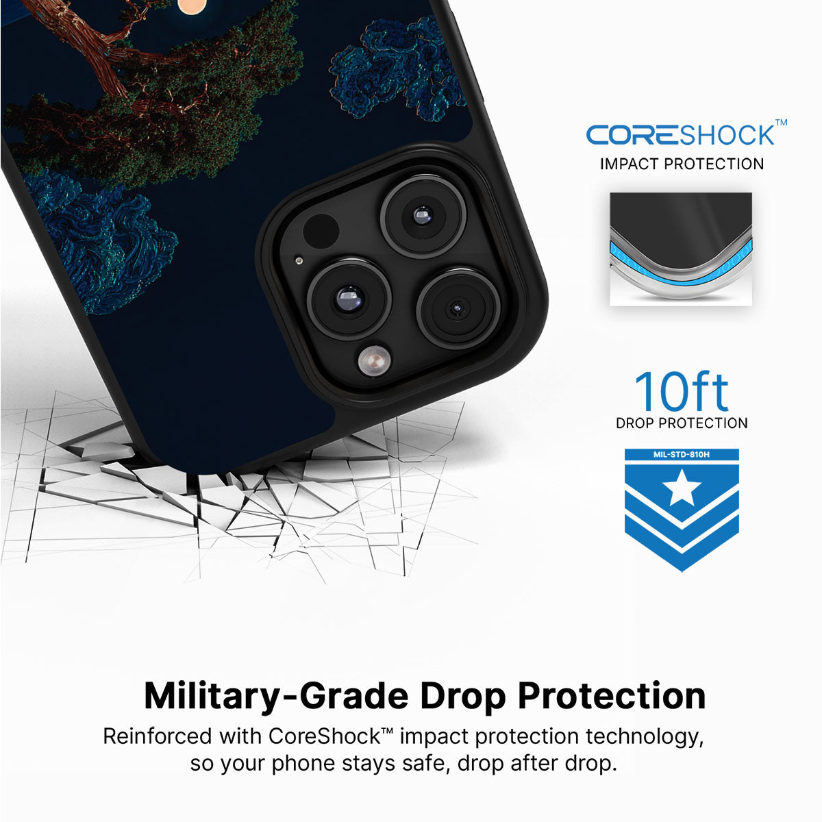 Quiet Moon - iPhone 16 Pro Case #case type_core (magsafe), #case type_core (non magsafe)