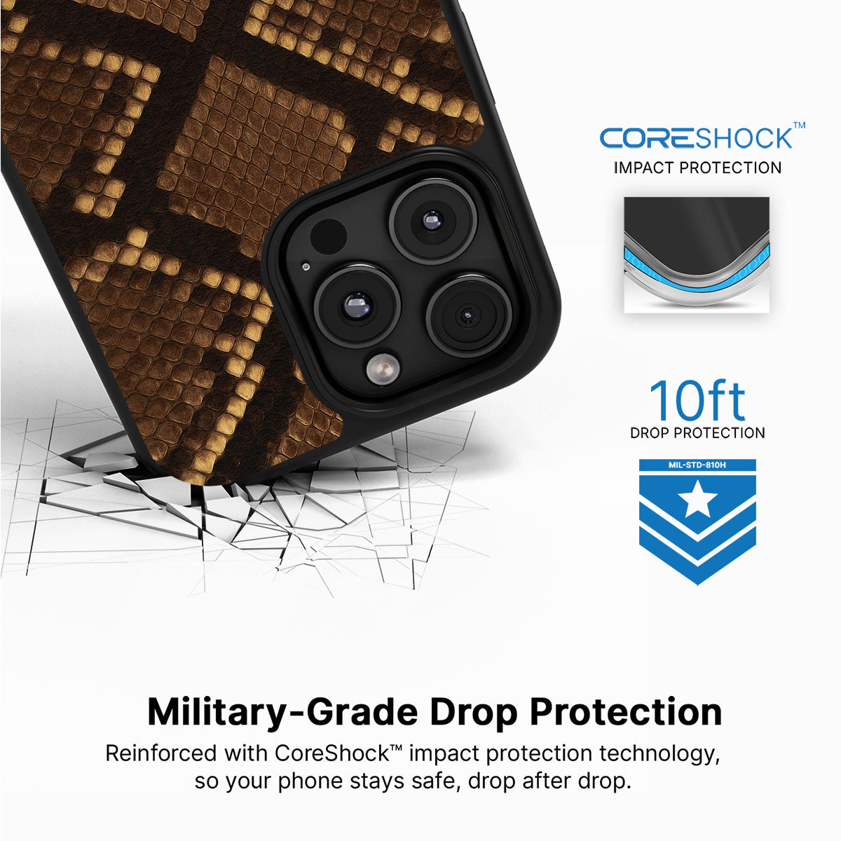 Sepia Snake - iPhone 16 Pro Case #case type_core (magsafe), #case type_core (non magsafe)