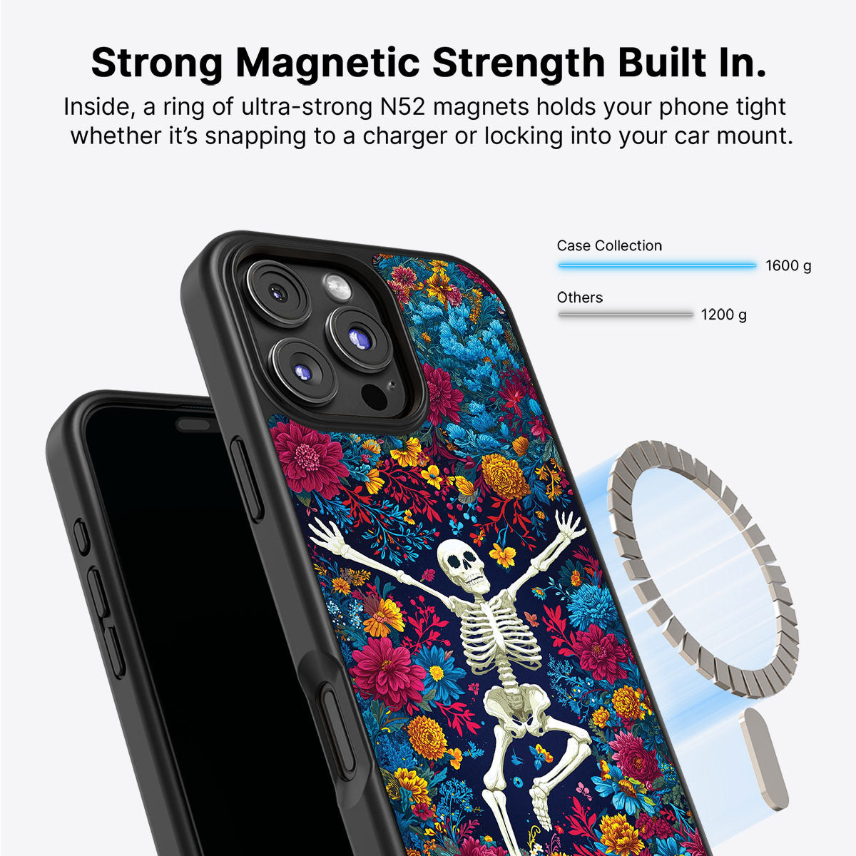 iPhone 16 Pro Case with MagSafe – Skeleton Garden