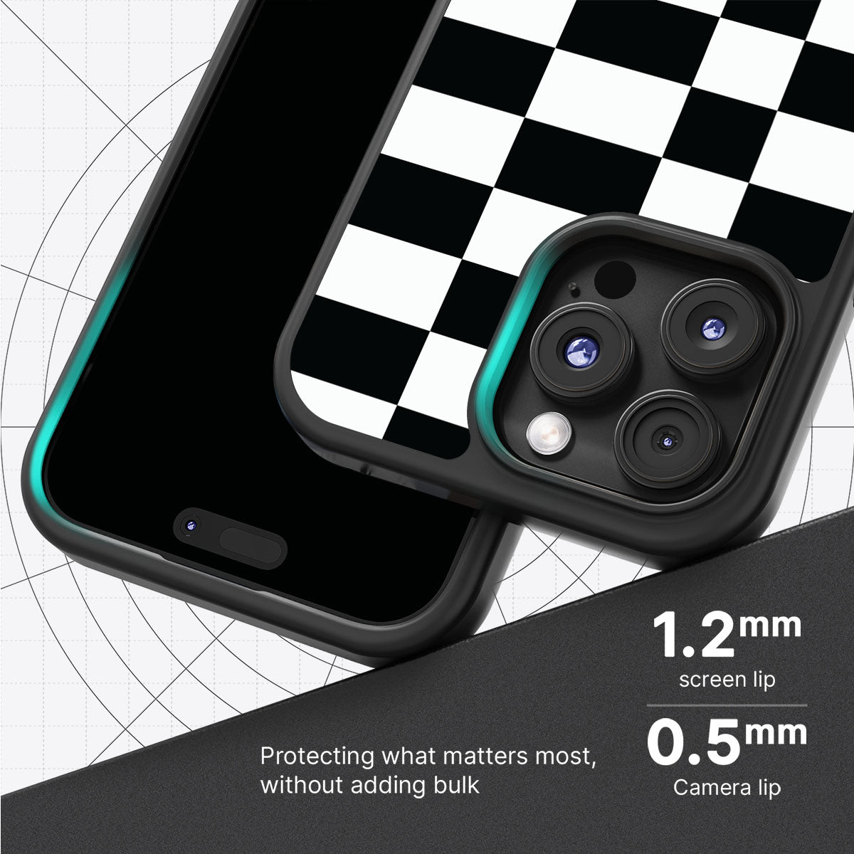 Skewed Checks - iPhone 16 Pro Case #case type_core (magsafe), #case type_core (non magsafe)