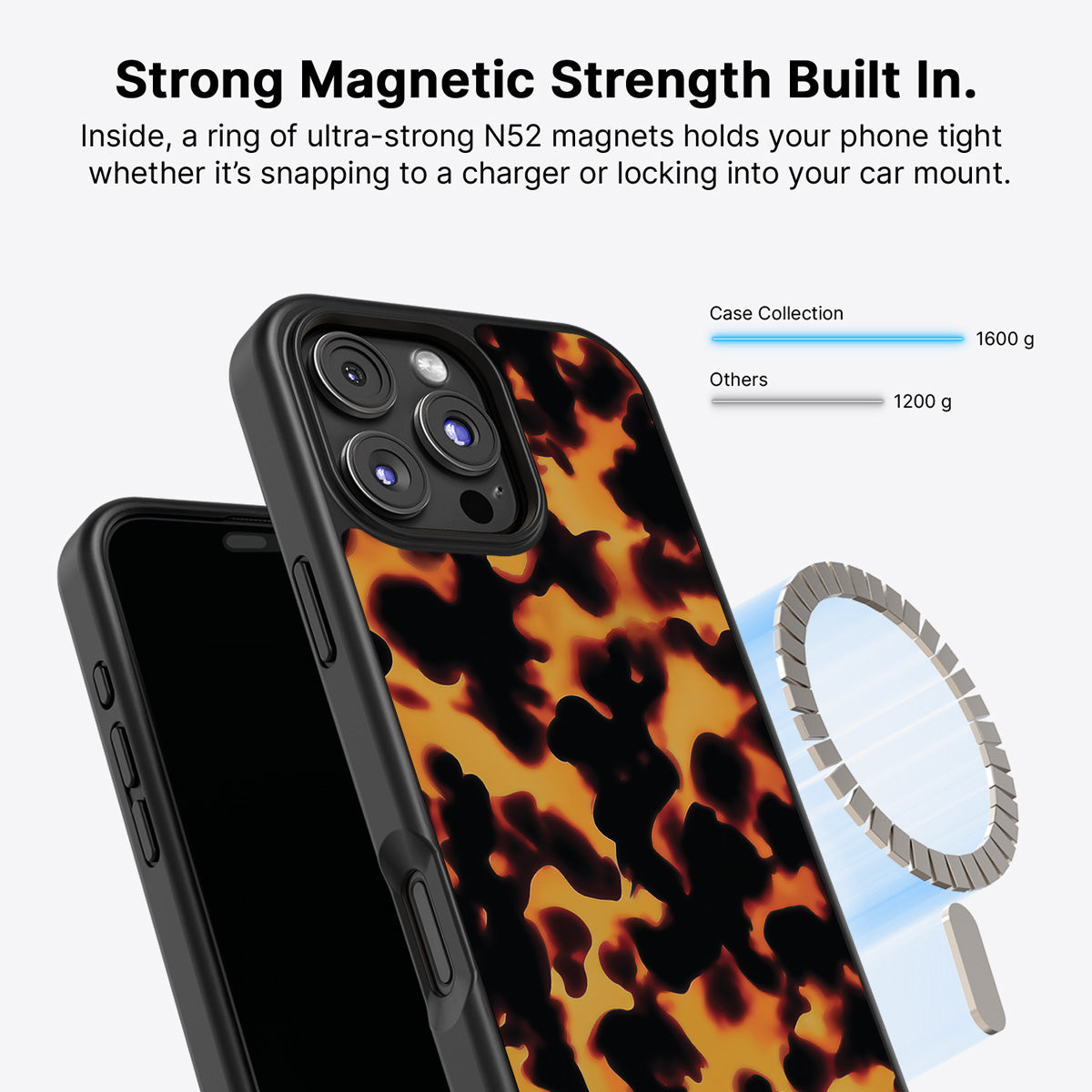 Animal Print Designer iPhone 16 Pro Case – Tortoise Shell | MagSafe