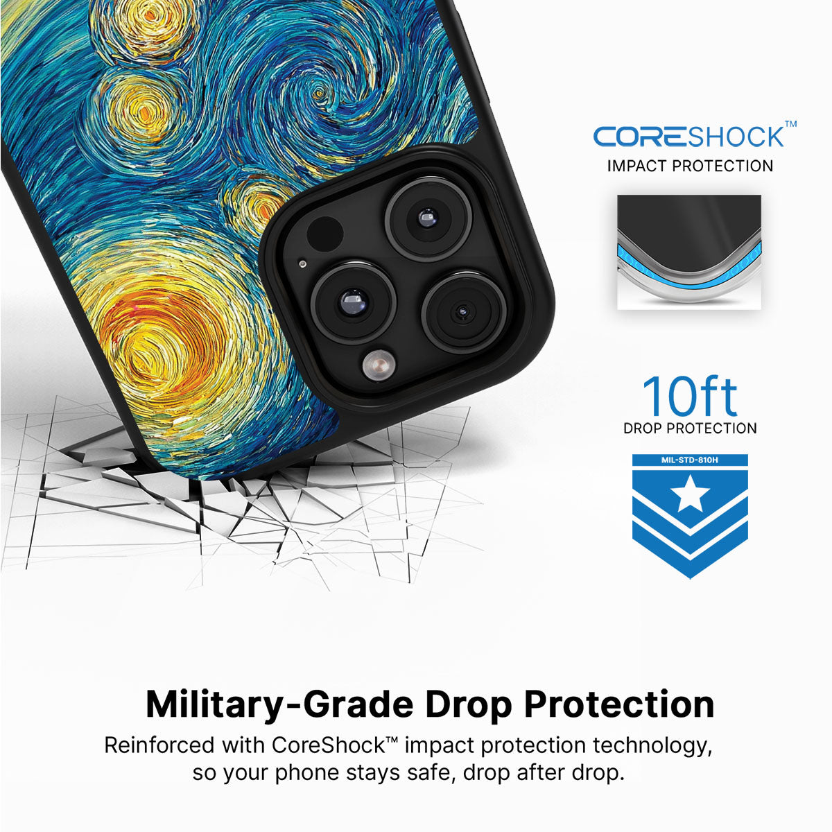 Astral Waves iPhone 16 Pro Max case with drop protection