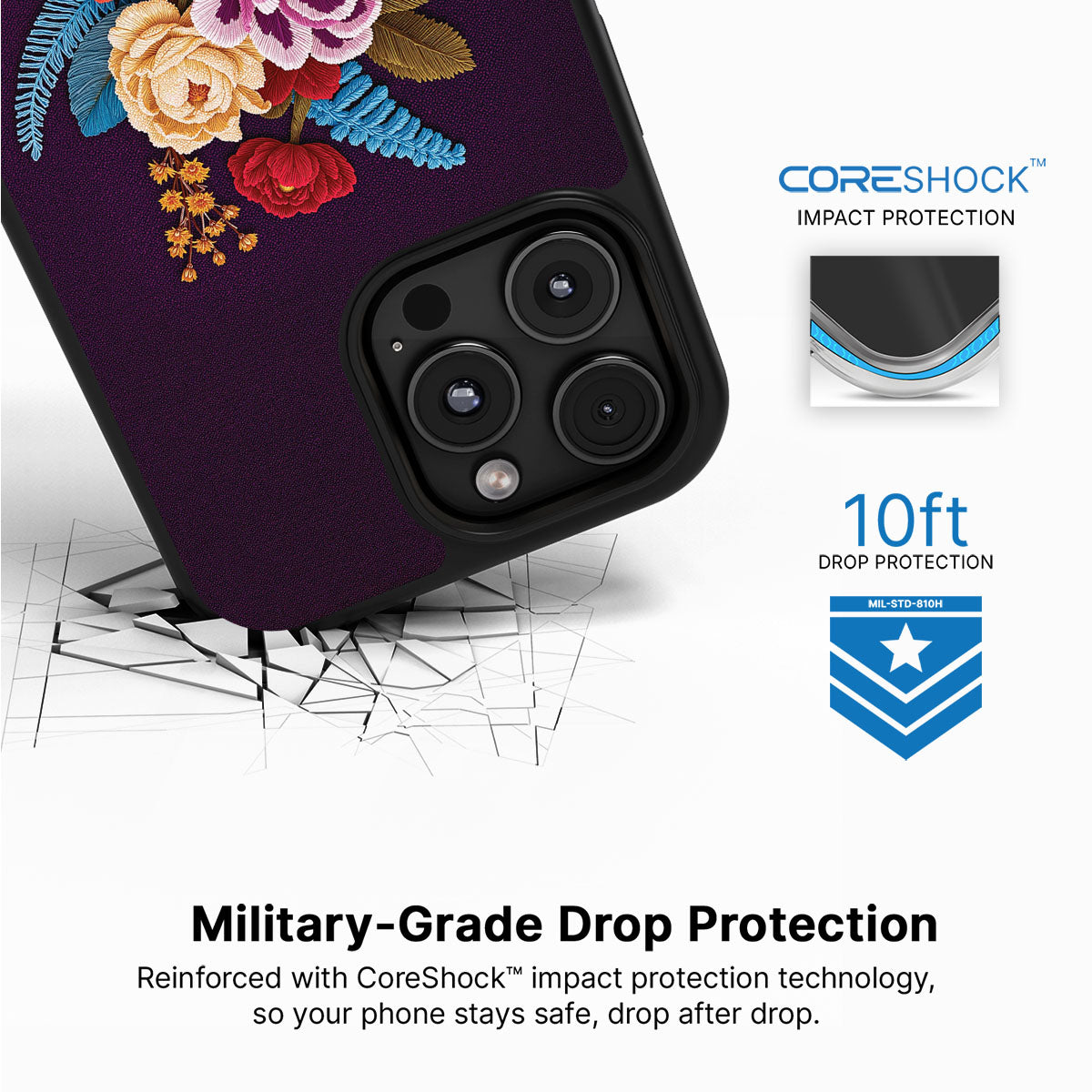 iPhone 16 Pro Max Case with MagSafe – Baroque Bloom