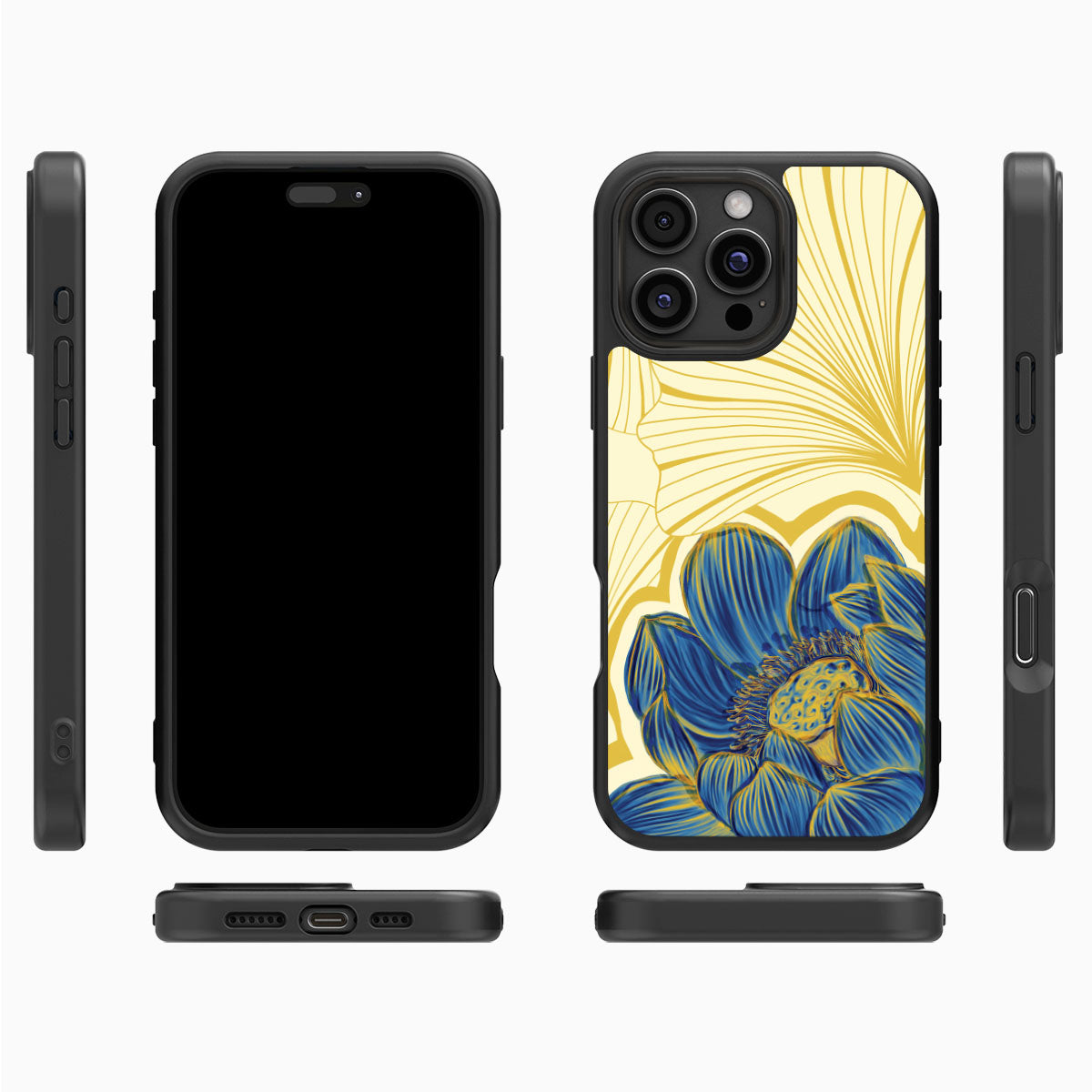 Blue Lotus - iPhone 16 Pro Max Case #case type_core (magsafe), #case type_core (non magsafe)