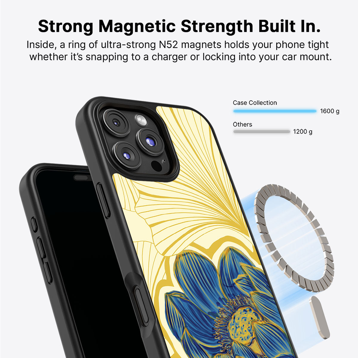 Blue Lotus - iPhone 16 Pro Max Case #case type_core (magsafe)