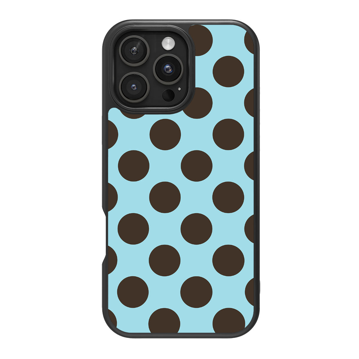 Blue Mocha design back view – iPhone 16 Pro Max case