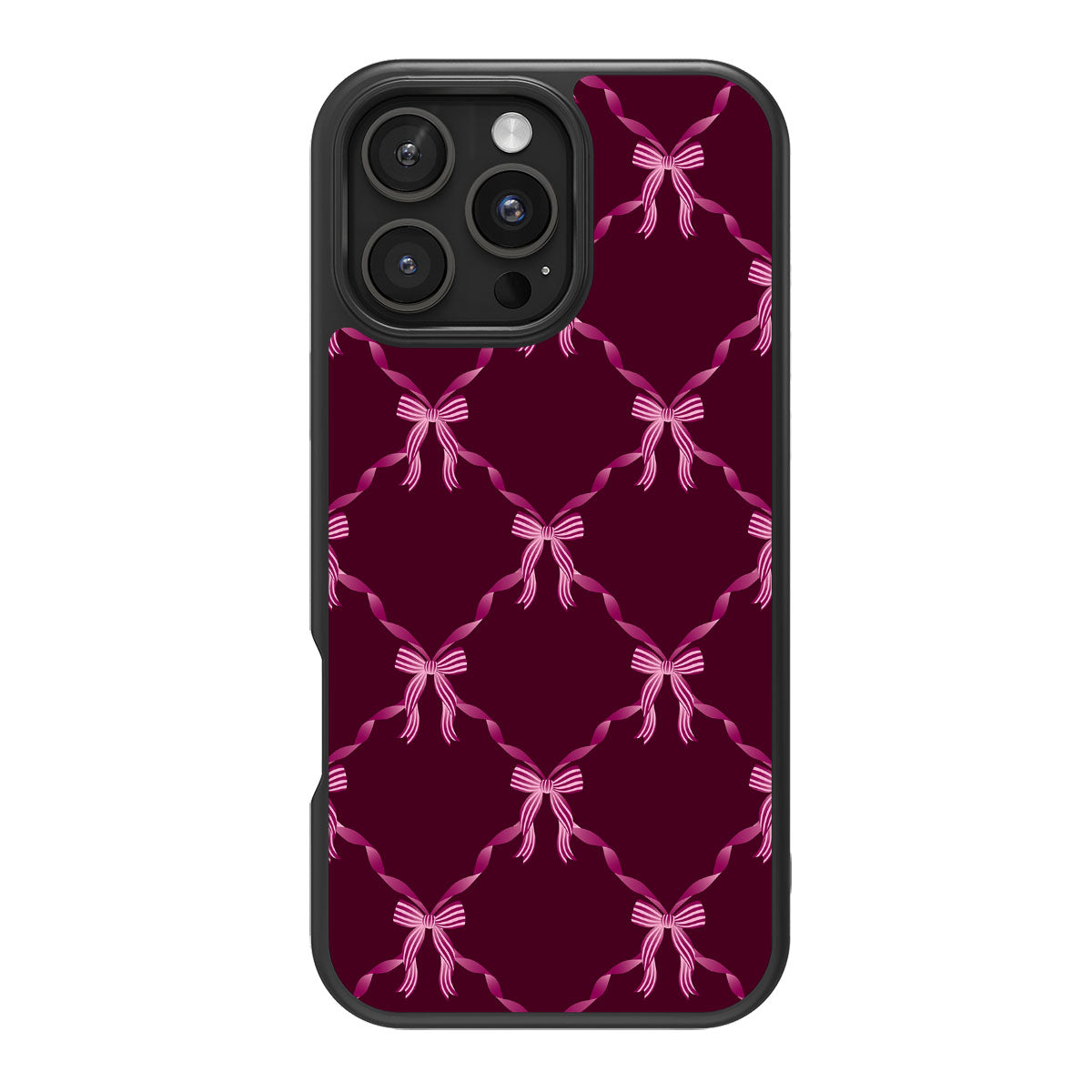 Bordeaux Bow - iPhone 16 Pro Max Case